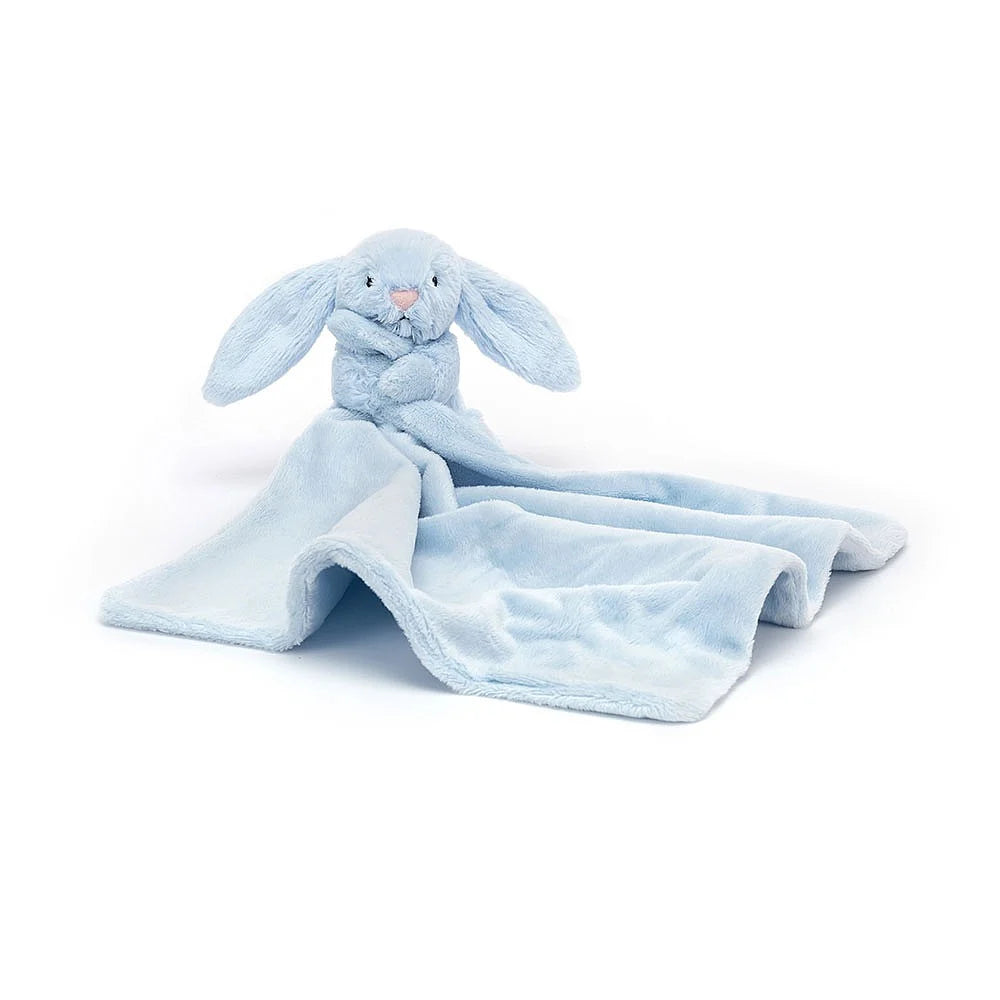 Jellycat Bashful Blue Bunny Soother - Soft Plush Stuffed Animal Toy for Babies & Toddlers - Perfect for Cuddling, Comfort, and Nursery Decor