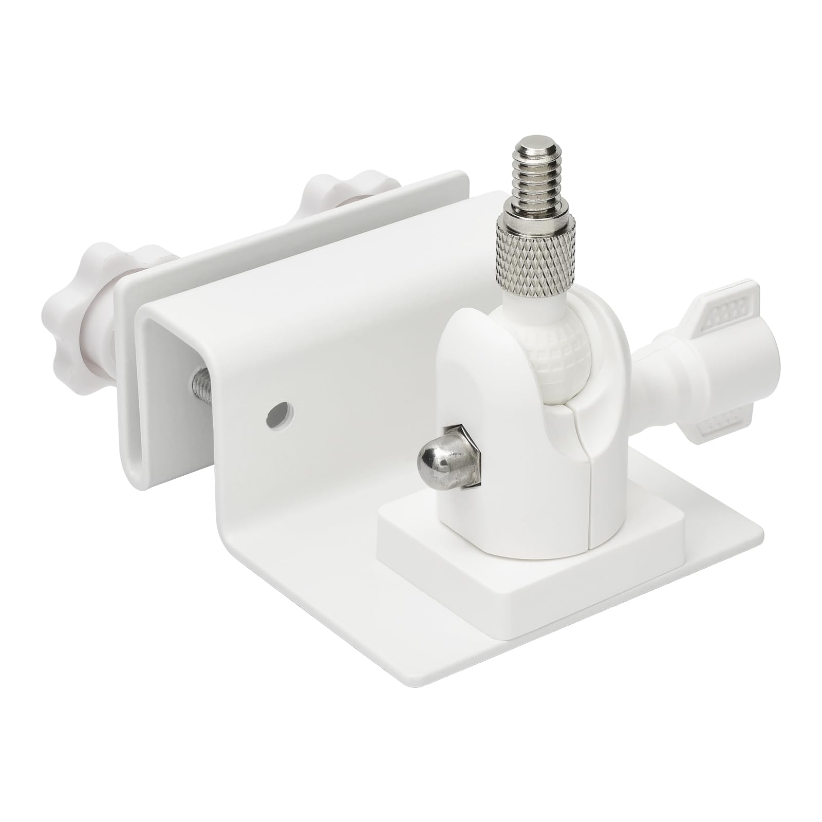 Holicfun Universal Gutter Mount for Outdoor Security Cameras - Compatible with Ring, Blink, Eufy, Google Nest, Wyze, Arlo, SimpliSafe & More - White (Up Version) - Perfect for Home Surveillance & Weatherproof Installation