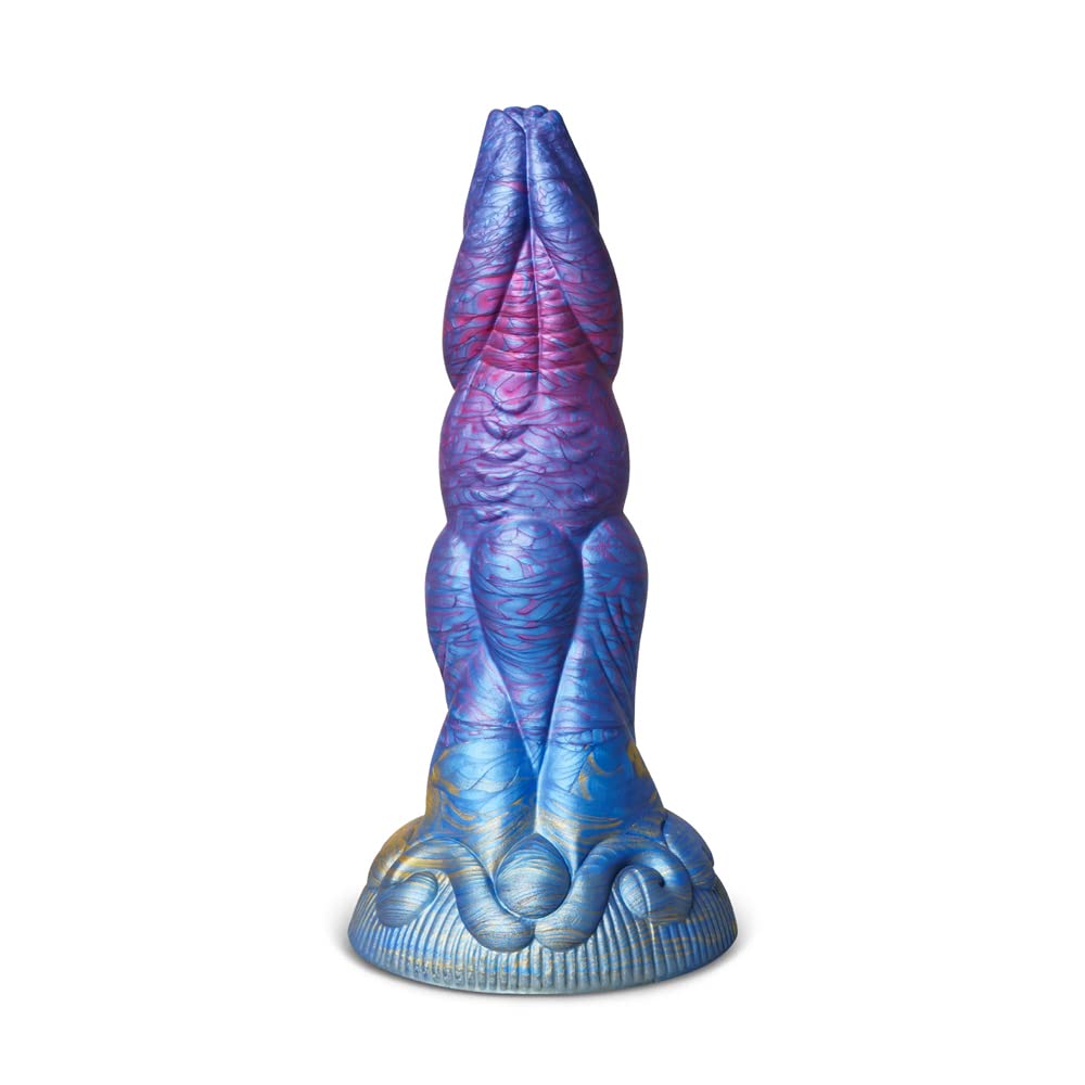 Premium Liquid Silicone Alien/Dragon Dildo with Strong Suction Cup - Realistic Textured Adult Sex Toy for Women & Men - Perfect for Solo Play, Couples Fantasy & BDSM Exploration