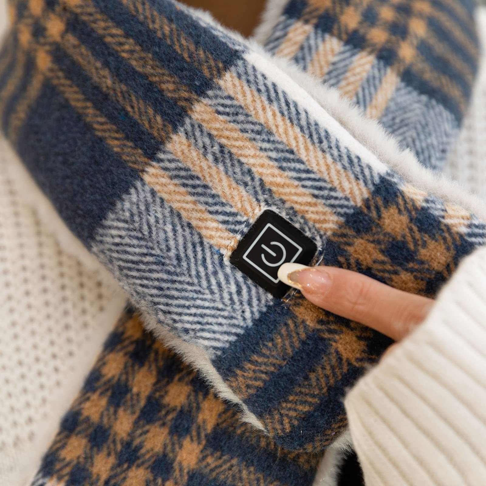 Oelaio Prime Smart USB Heating Scarf - Adjustable Neck & Shoulder Warmer for Men & Women - Perfect for Winter Outdoor Activities, Commuting & Travel