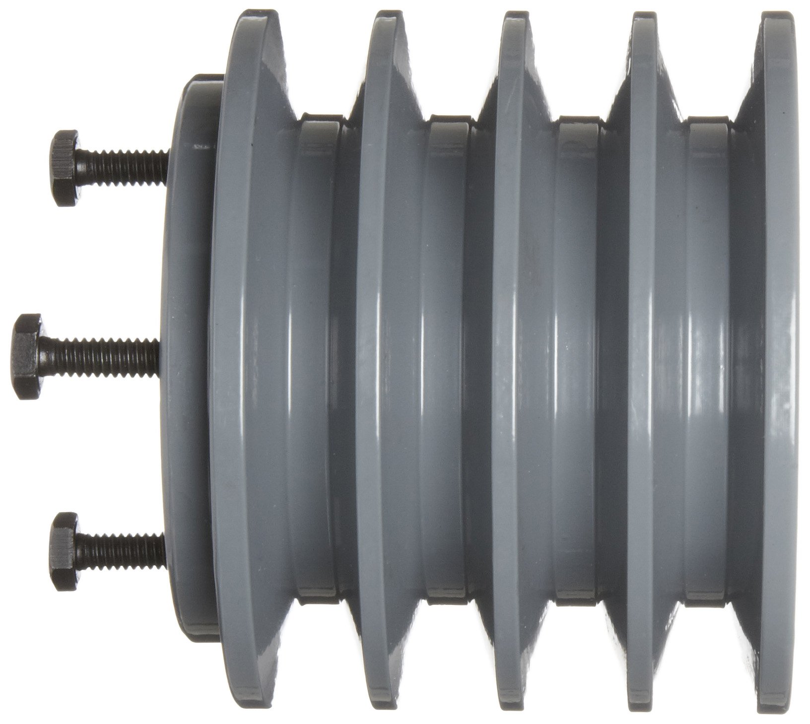 664B Classical V-Belt Sheave for B Section Belts - 4 Grooves, Cast Iron Construction, 6.95