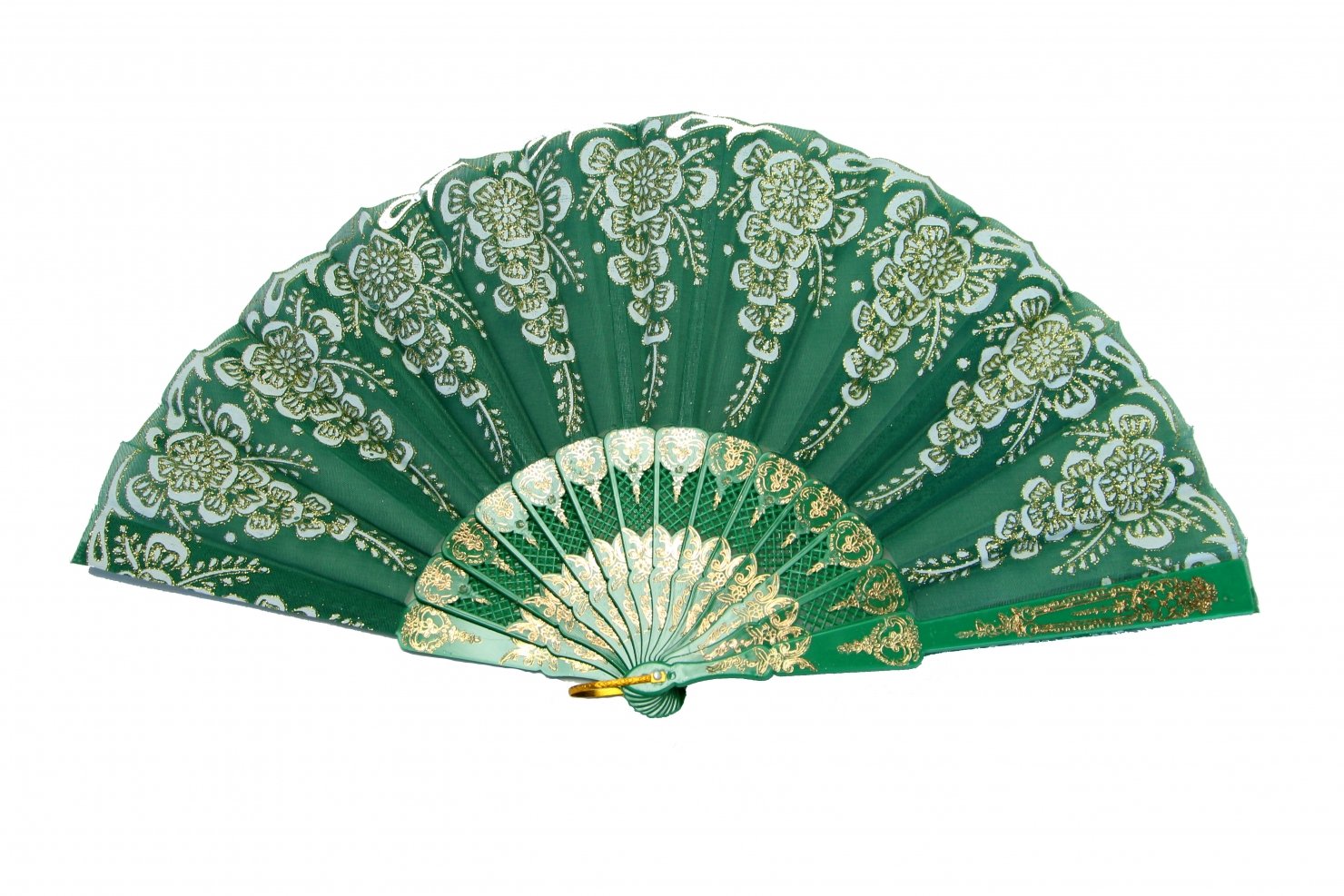 Authentic Feng Shui Green Hand Fan - Traditional Chinese Decorative Fan for Home, Office & Meditation | Perfect for Zen Decor, Gifts & Spiritual Spaces