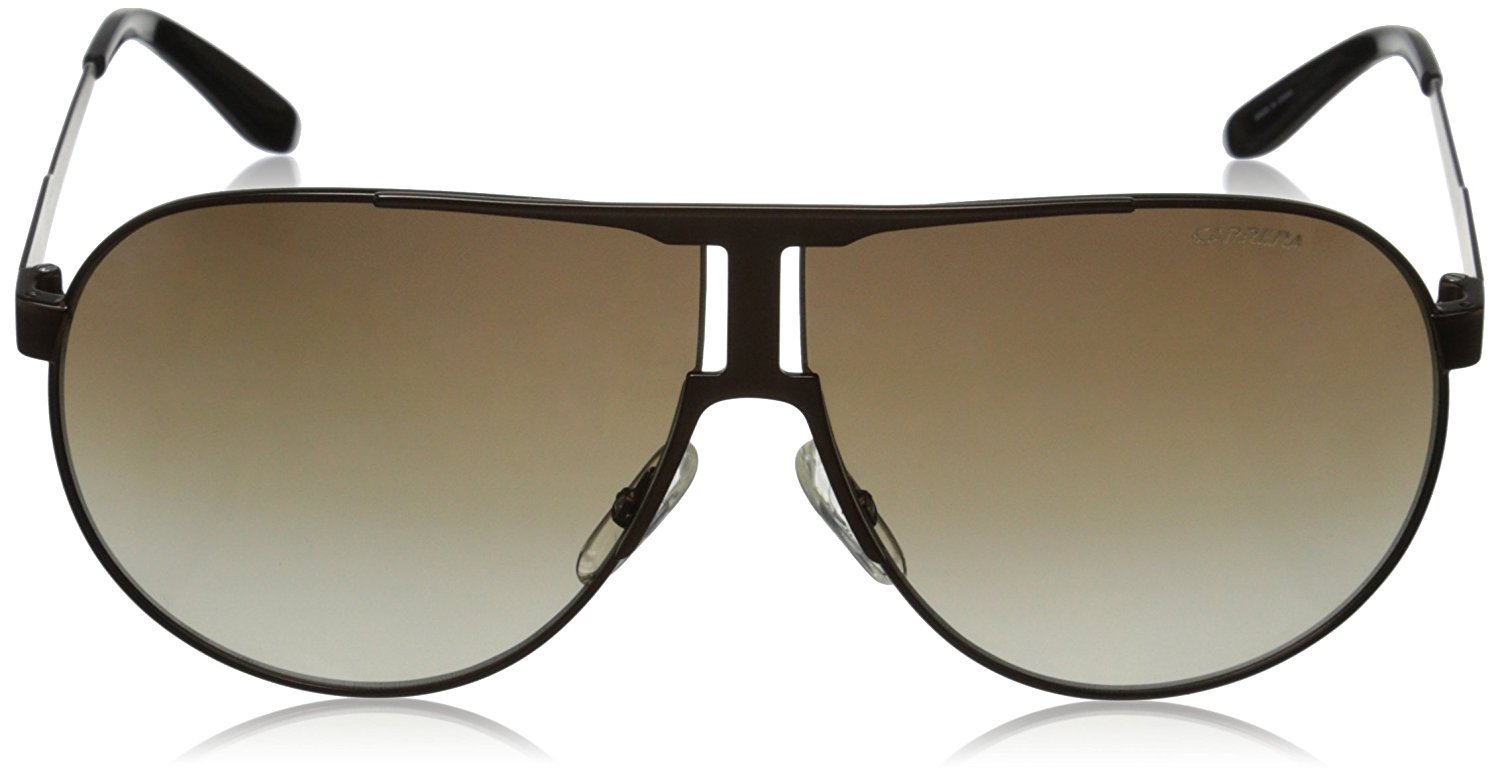 Carrera PANAMERIKA/S Pilot Sunglasses - Semi Matte Brown & Brown Gradient Lenses (64mm) | Premium Aviator Style by Safilo Group | Perfect for Driving, Travel & Outdoor Adventures