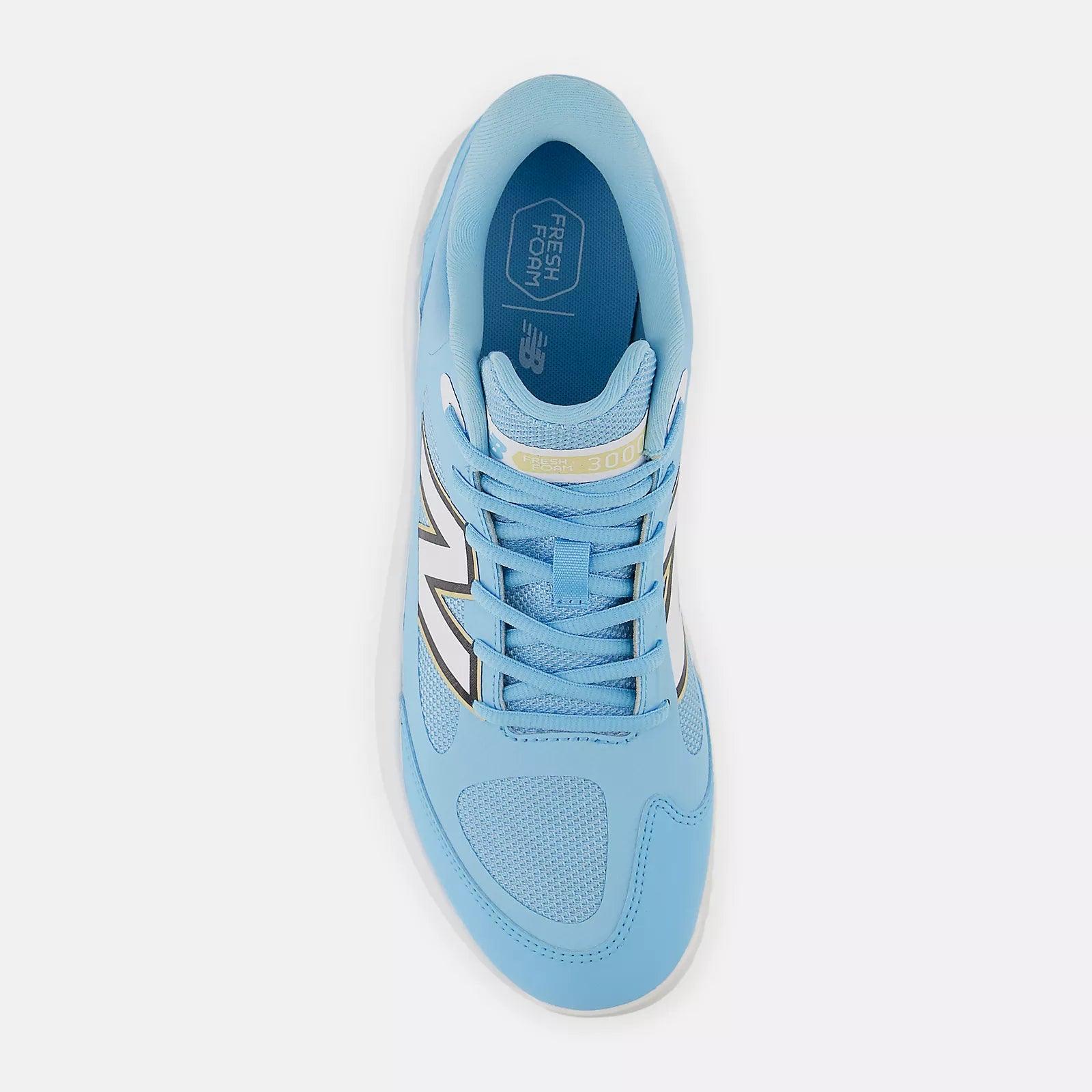 New Balance Men's Fresh Foam 3000 v7 Turf Baseball Shoes - Comfortable & Durable Cleats for Baseball & Softball - Perfect for Training & Games (Carolina Blue, T3000TC7)