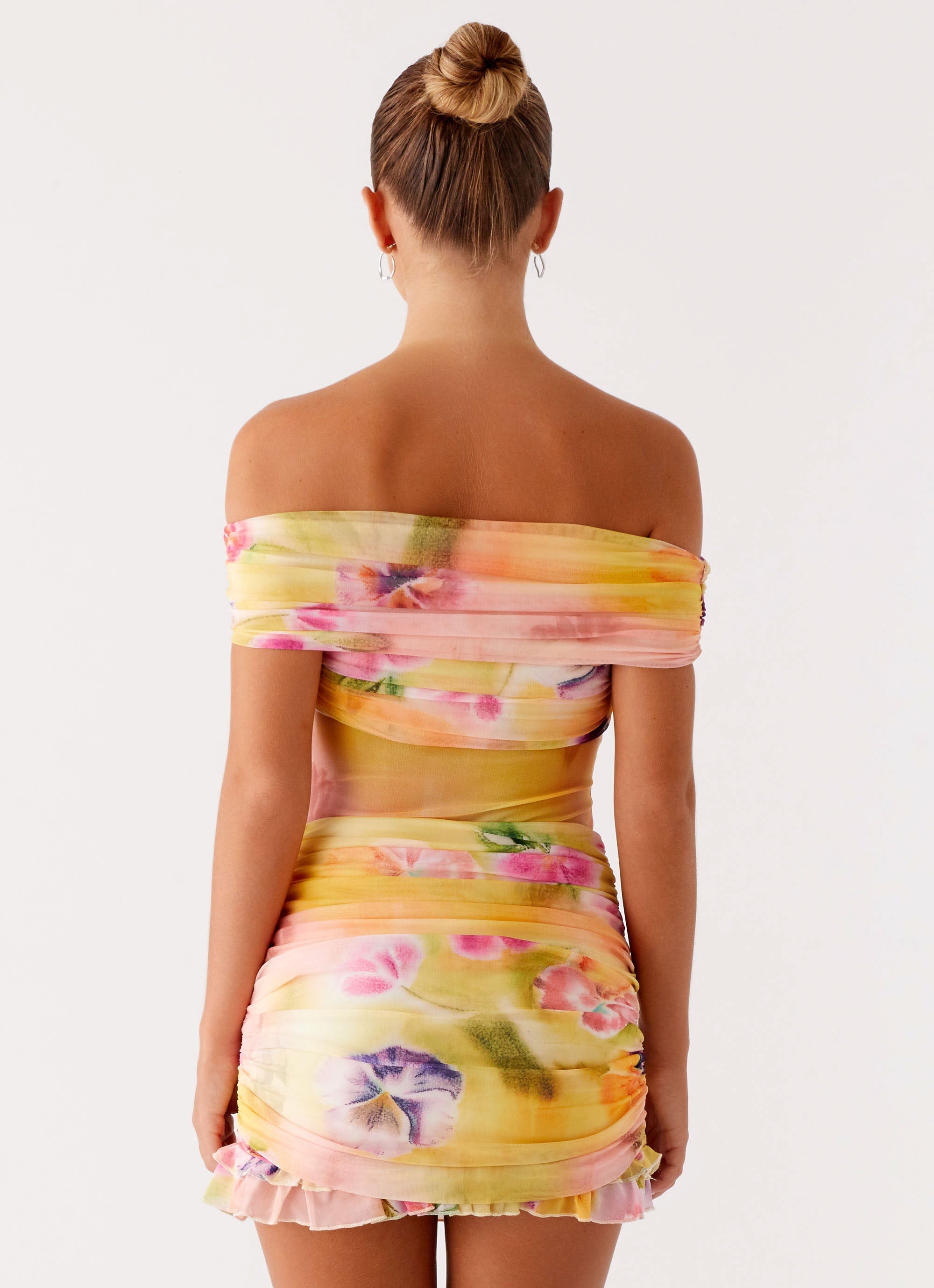 Frances Mini Dress - Sunburst Floral Print Summer Dress for Women | Perfect for Beach Vacation, Party & Date Night