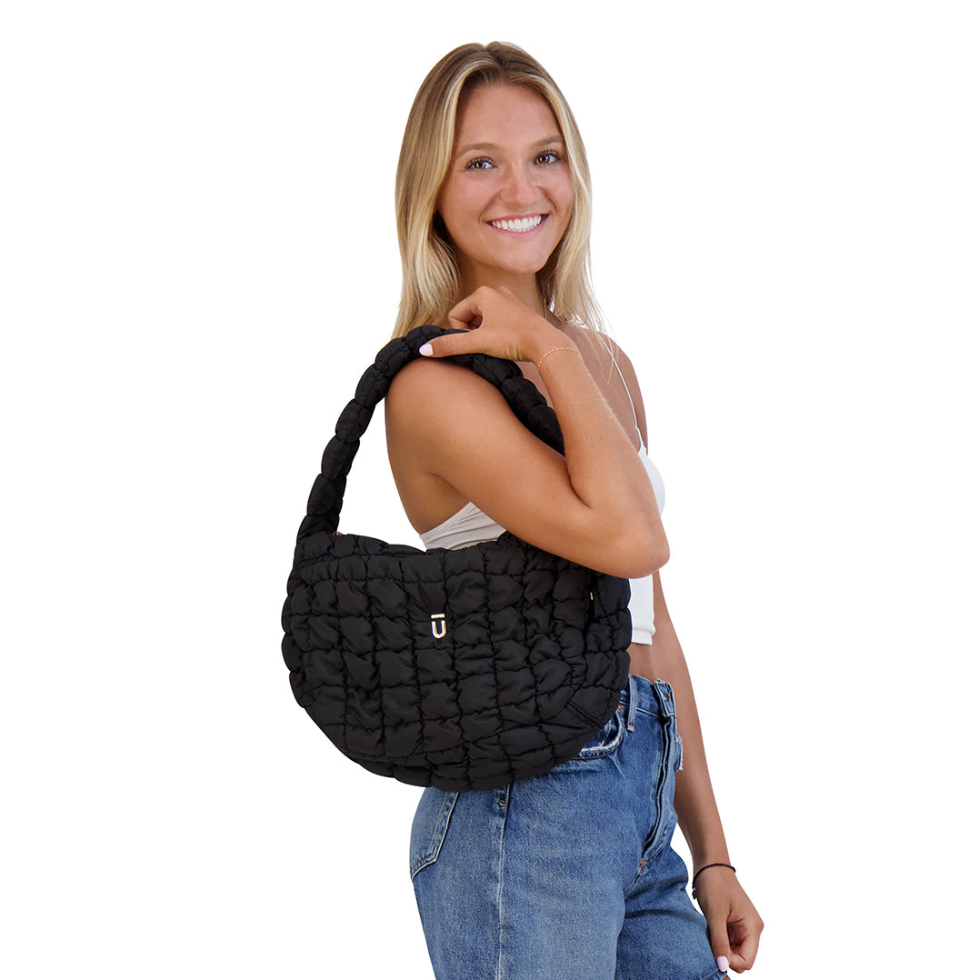Stylish Ful Quilted Slouchy Handbag for Women - Trendy Crossbody Purse with Adjustable Strap - Perfect for Work, Travel & Everyday Use