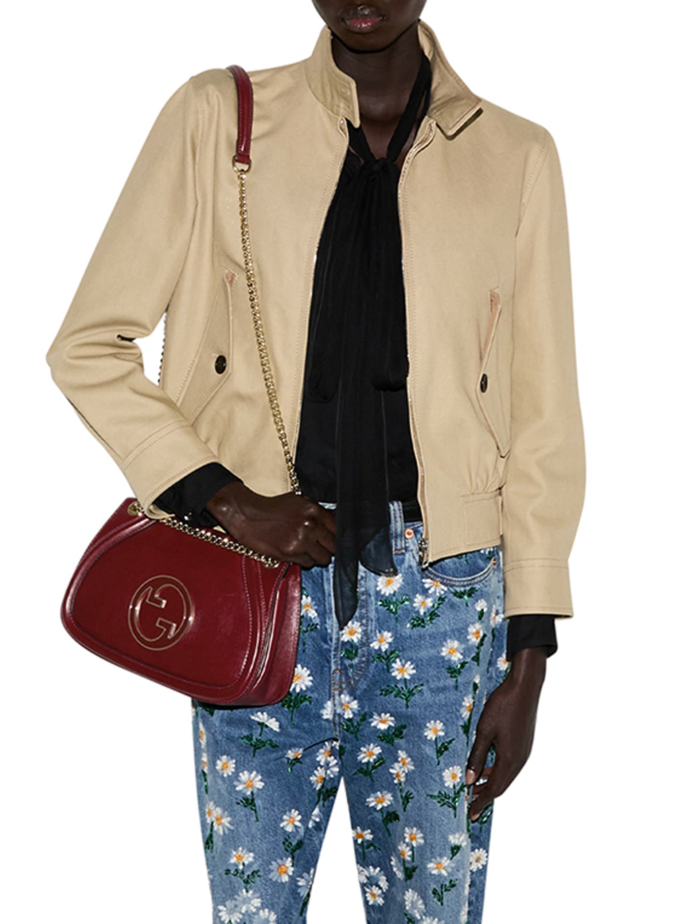 GUCCI BLONDIE Medium Shoulder Bag for Women - Luxury Leather Crossbody Purse - Perfect for Work, Travel & Evening Out