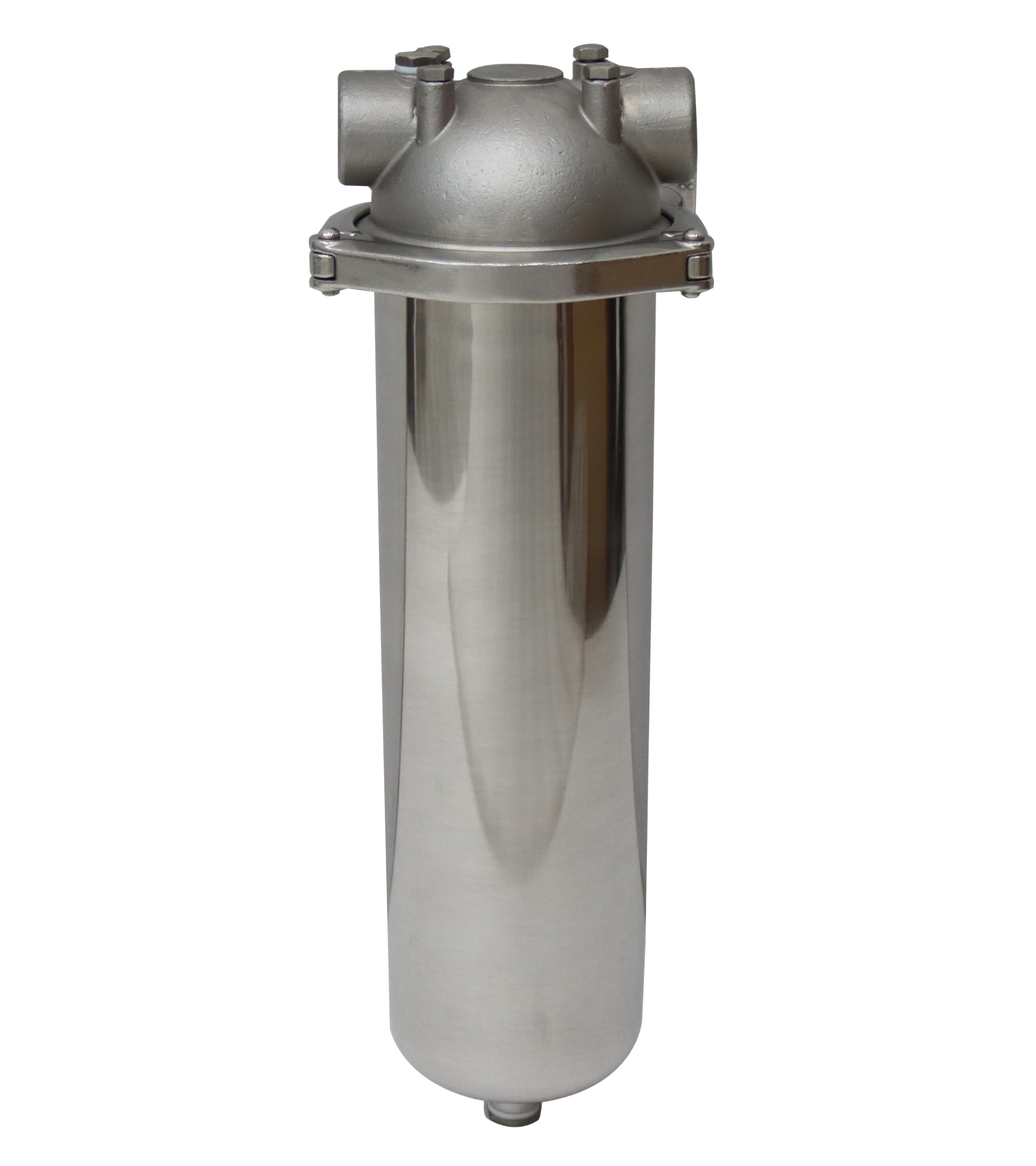 TECHTONGDA Stainless Steel Water Filter Housing - 3/4 Inch NPT for 10 Inch Filter Cartridge - 145 PSI Pressure Rating - Perfect for Home & Commercial Water Filtration Systems