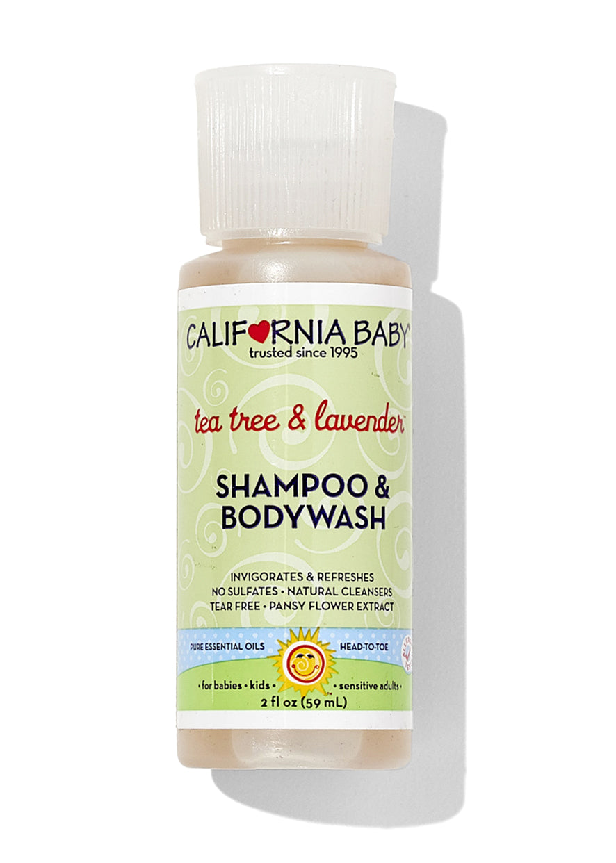 Tea Tree & Lavender Shampoo and Body Wash Sample - Natural Hair & Skin Care for Men & Women - Perfect for Travel, Gym, and Daily Use