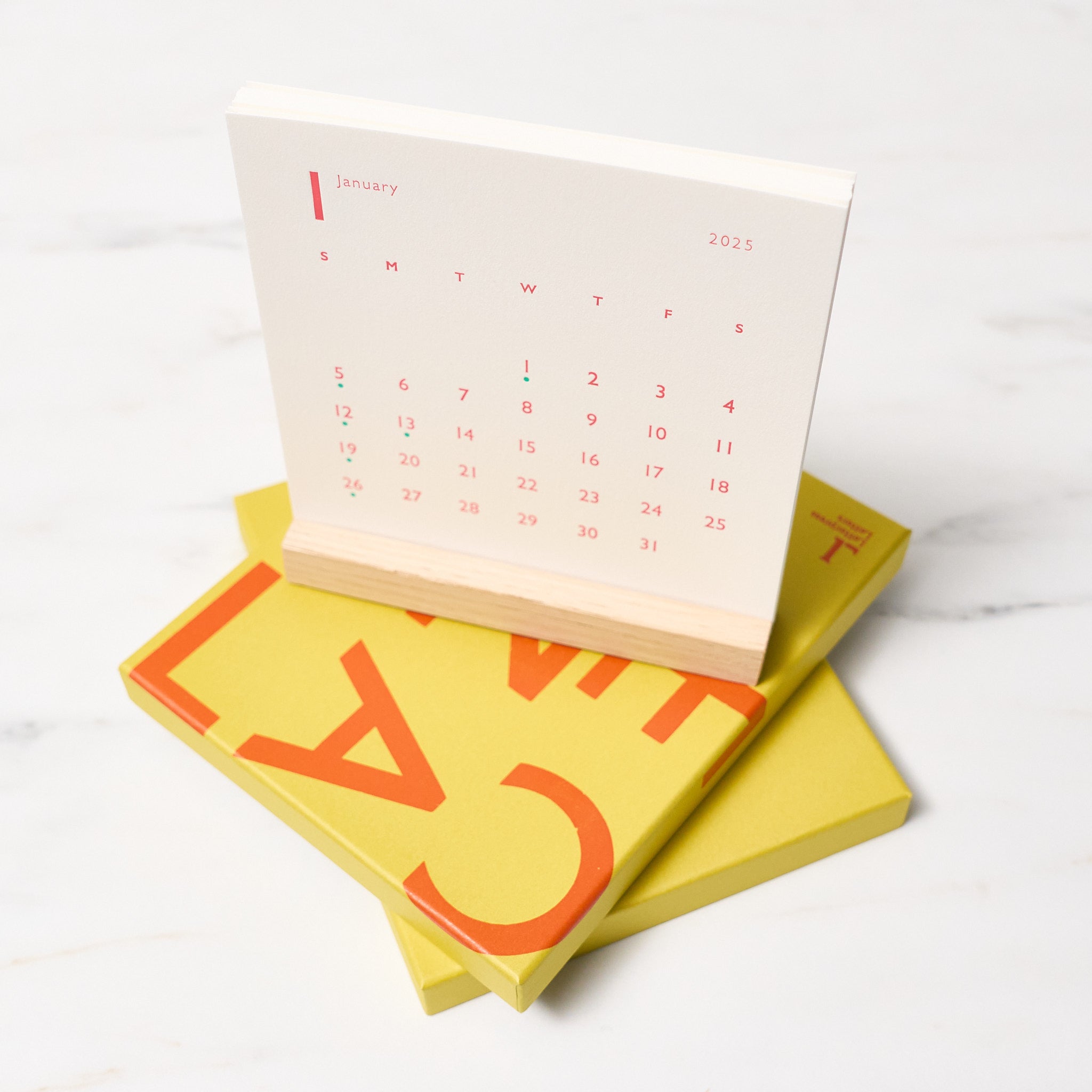 2025 Letterpress Desk Calendar - Elegant Letterpress Letters for Office & Home Decor | Perfect for Gifts, Planning & Stylish Workspaces