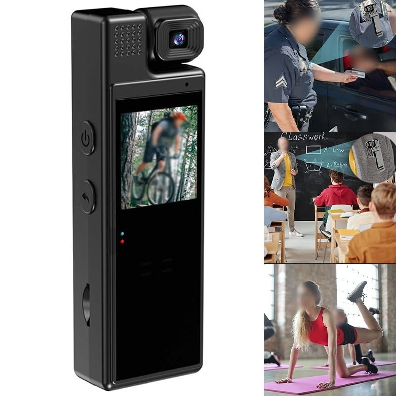 Mini Body Camera 1080P HD - Portable Wearable Pocket Video Recorder with 1.3