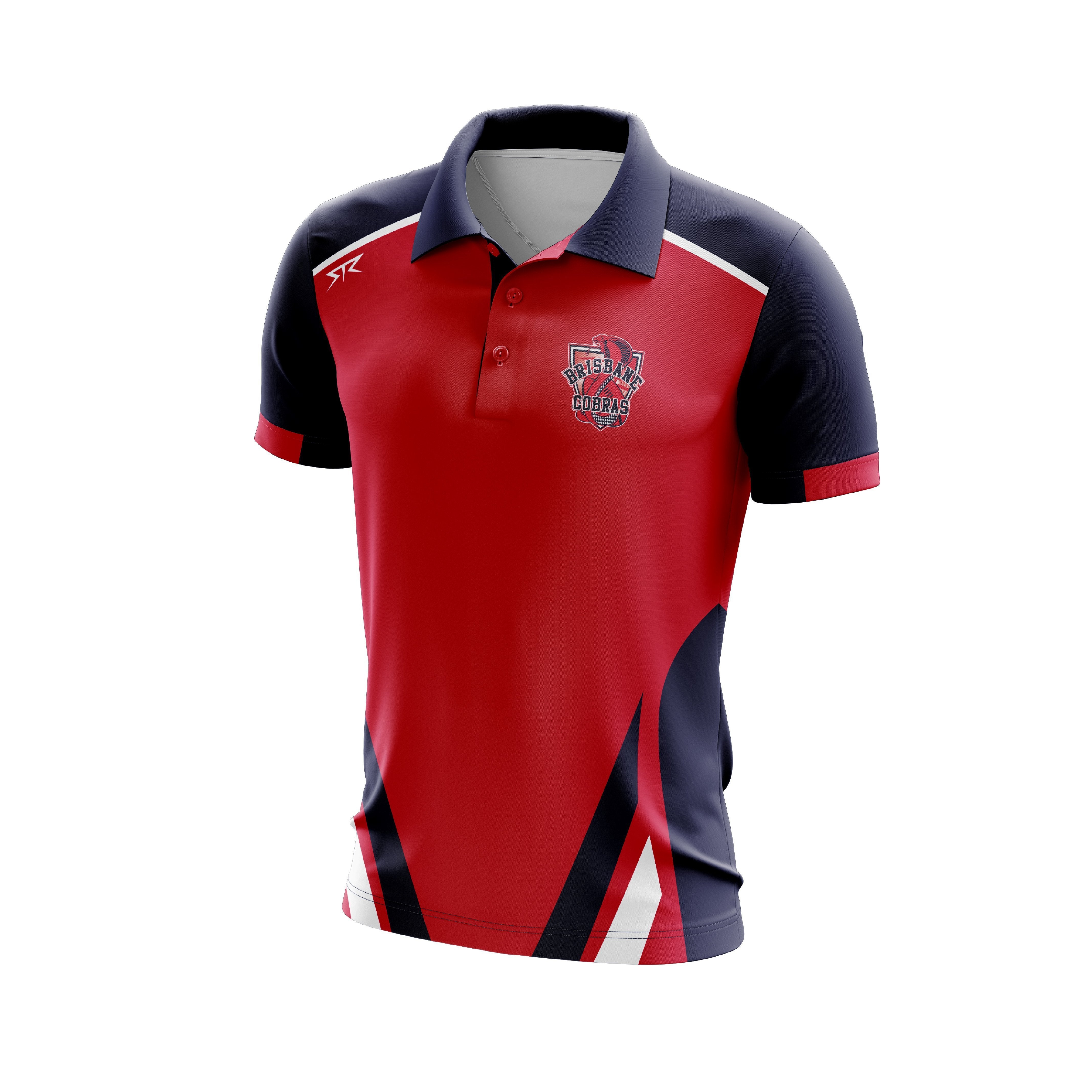 Brisbane Cobras Men's Supportive Polo Shirt - Breathable & Comfortable Athletic Top for Cricket, Golf & Casual Wear
