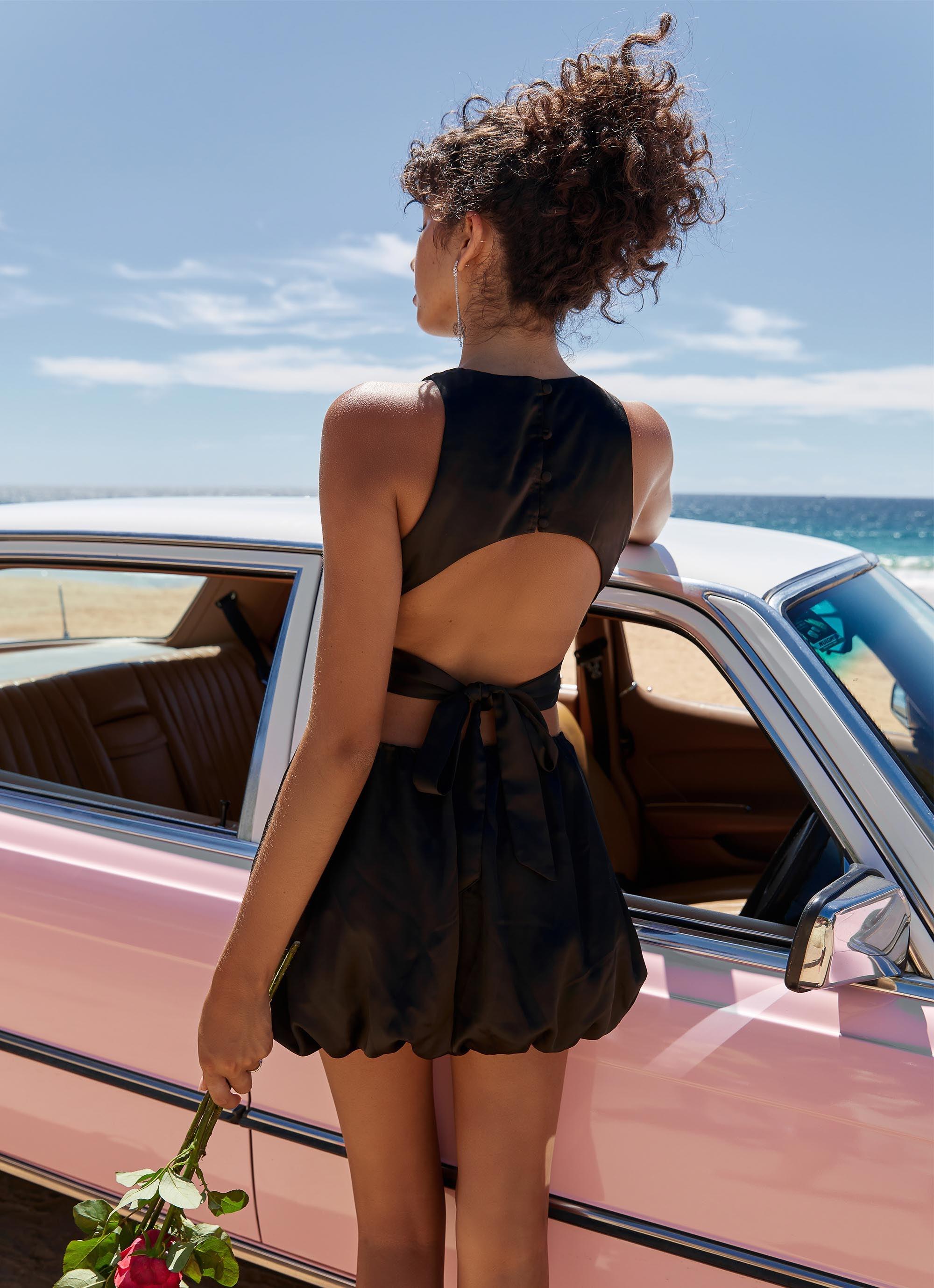 Home With You Mini Dress in Raven Black - Sexy Bodycon Party Dress for Night Out, Date Night & Club Wear