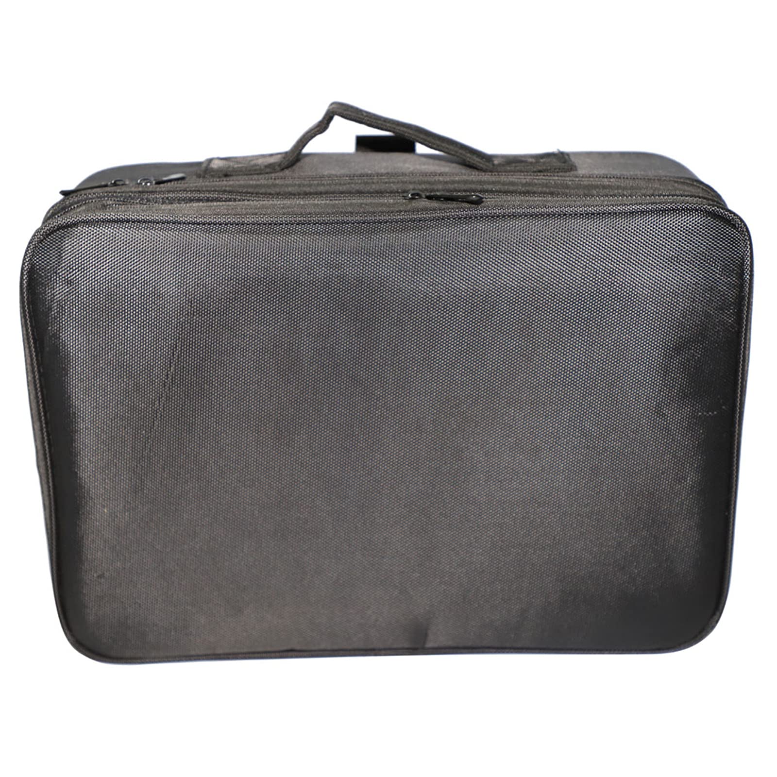 WiCCI GT6-ZJ Large Professional Travel Makeup Bag - High Capacity Multi-Layer Cosmetic Organizer with Adjustable Shoulder Strap (Black) - Perfect for Air Travel, Vacation & Daily Makeup Storage