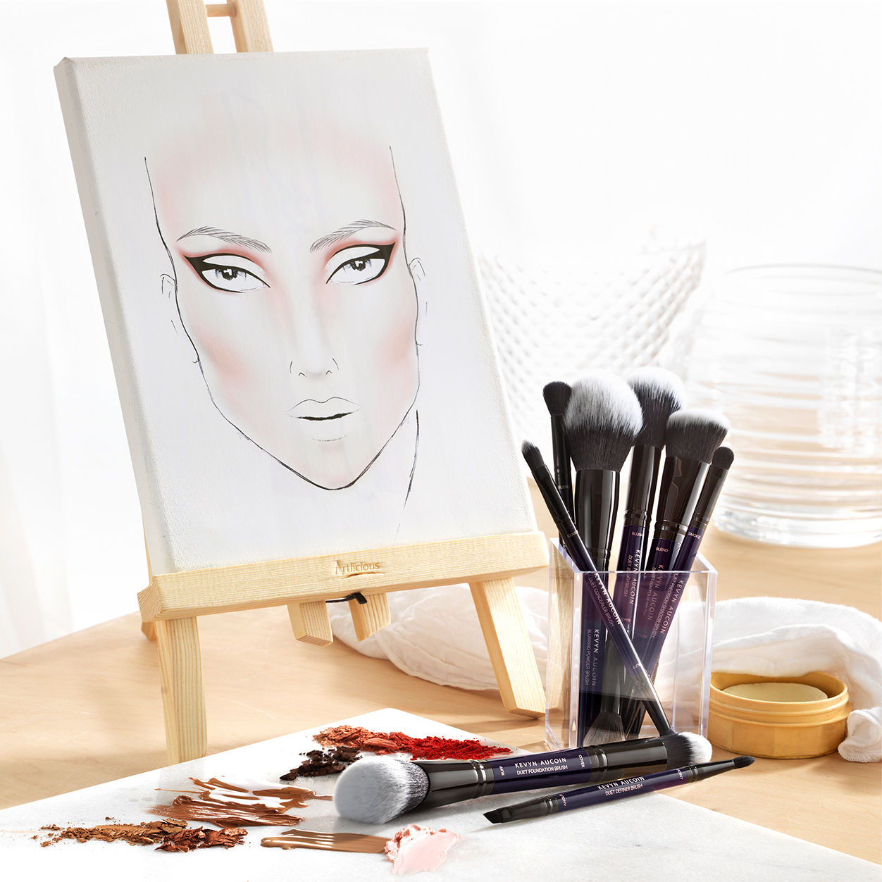 Premium Duet Blush Brush Set - Soft Vegan Bristles for Flawless Cheek Contouring | Perfect for Everyday Makeup & Professional Beauty Looks