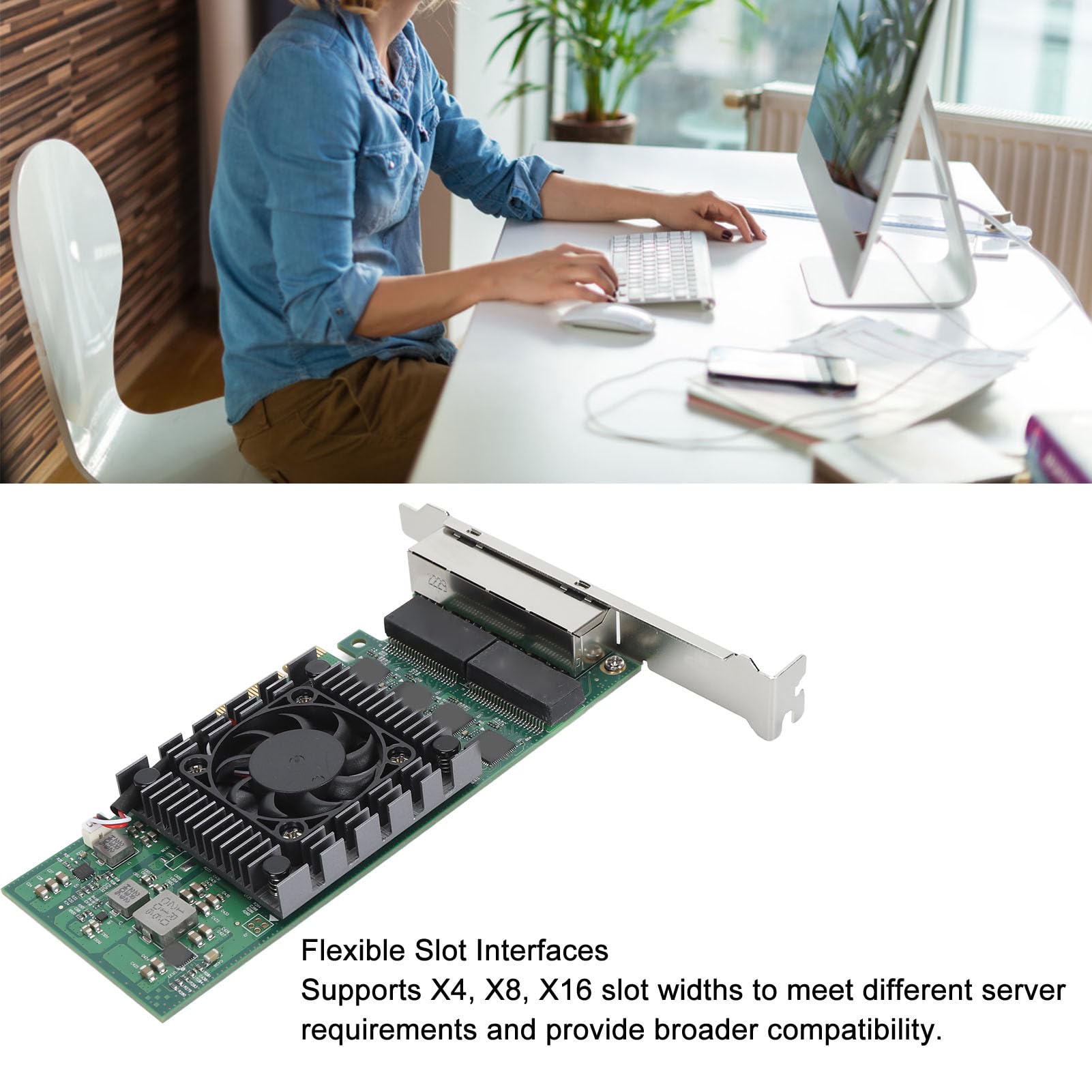 4 Port Gigabit Ethernet PCIe Network Card - 100/1000Mbps PCI Express Adapter with I211 Chip | High Speed Industrial LAN Card for Servers, Workstations & Gaming PCs