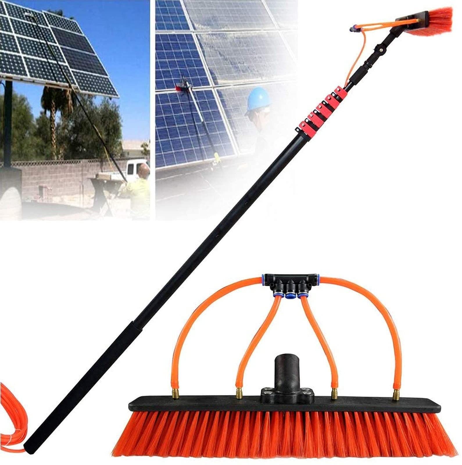 **3.6M-10.8M Water Fed Pole Kit for Window & Solar Panel Cleaning - Extendable to 9M/30FT - Outdoor Glass Cleaning System for Homes & Commercial Use**