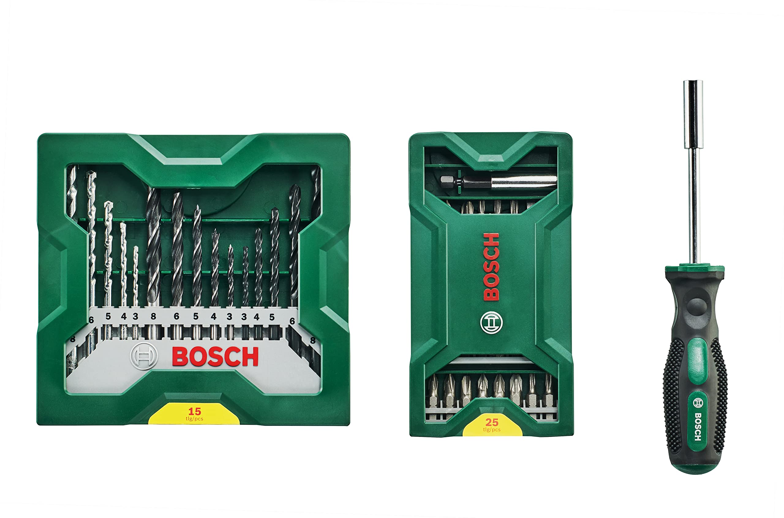 Bosch Accessories Mini X-Lin 2607017655 41-Piece Bit Set with Bit Holder Screwdriver for Precision DIY and Home Repair