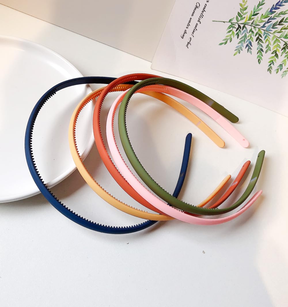 Elegant Slim Pink Alice Hair Bands for Women & Girls - Soft Headband Hair Accessories for School, Work & Everyday Wear