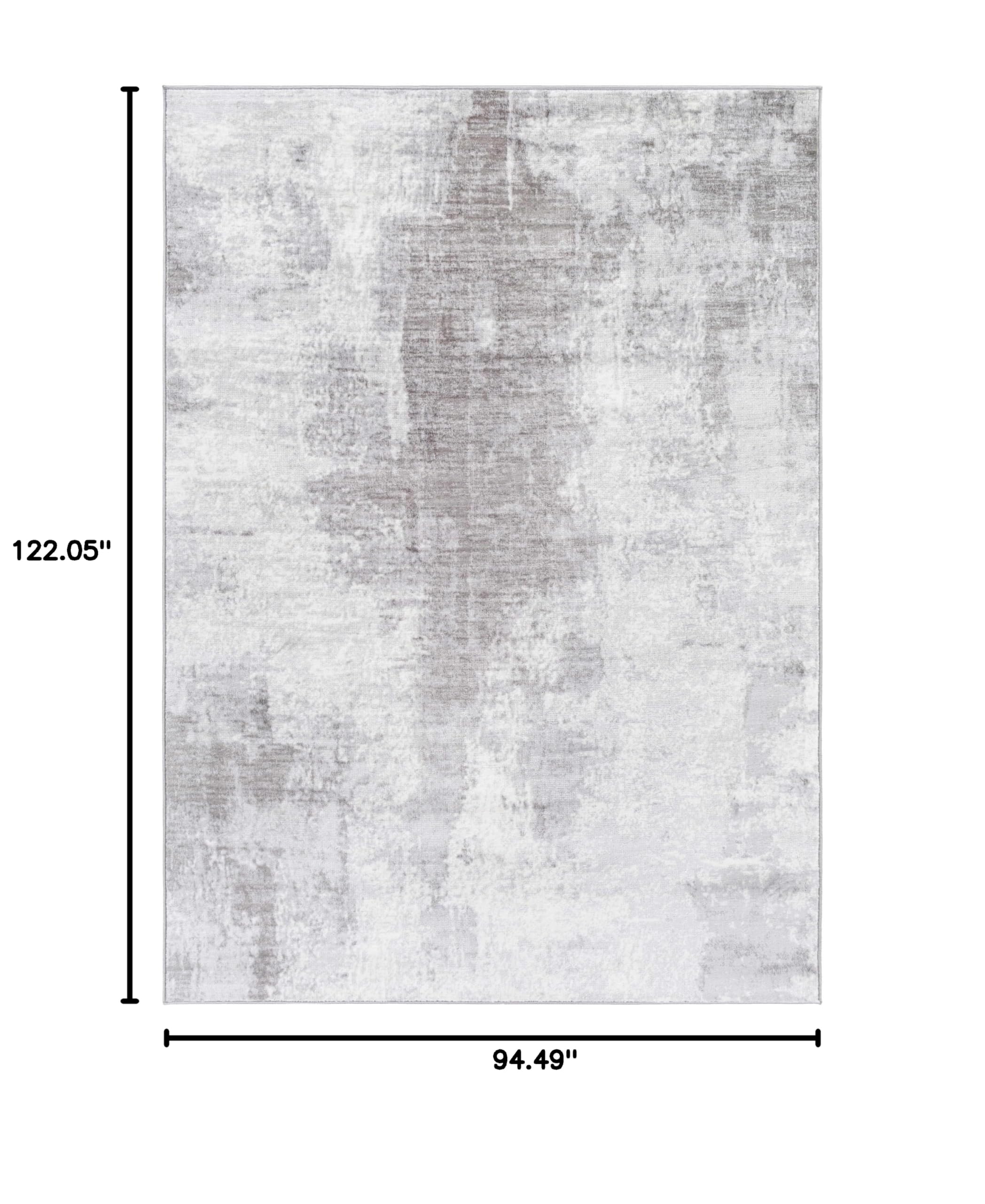 Hauteloom Paulba Modern Blue and Gray Area Rug 7'10