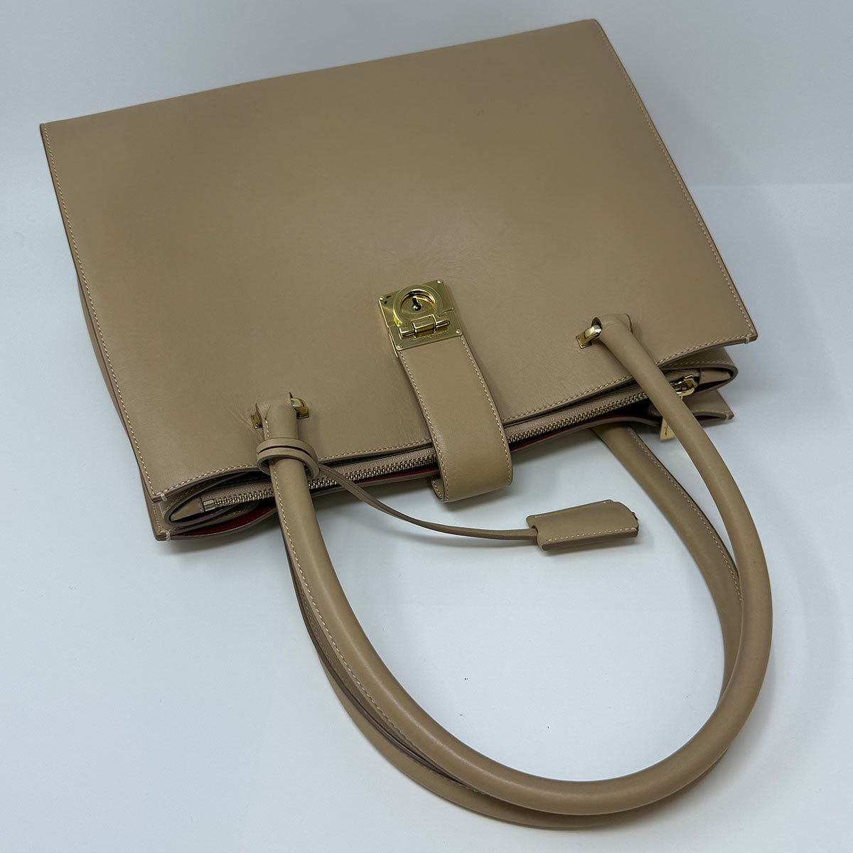Salvatore Ferragamo Juliette Lock Story Tote Bag - Luxury Leather Handbag for Women | Perfect for Work, Travel & Everyday Use