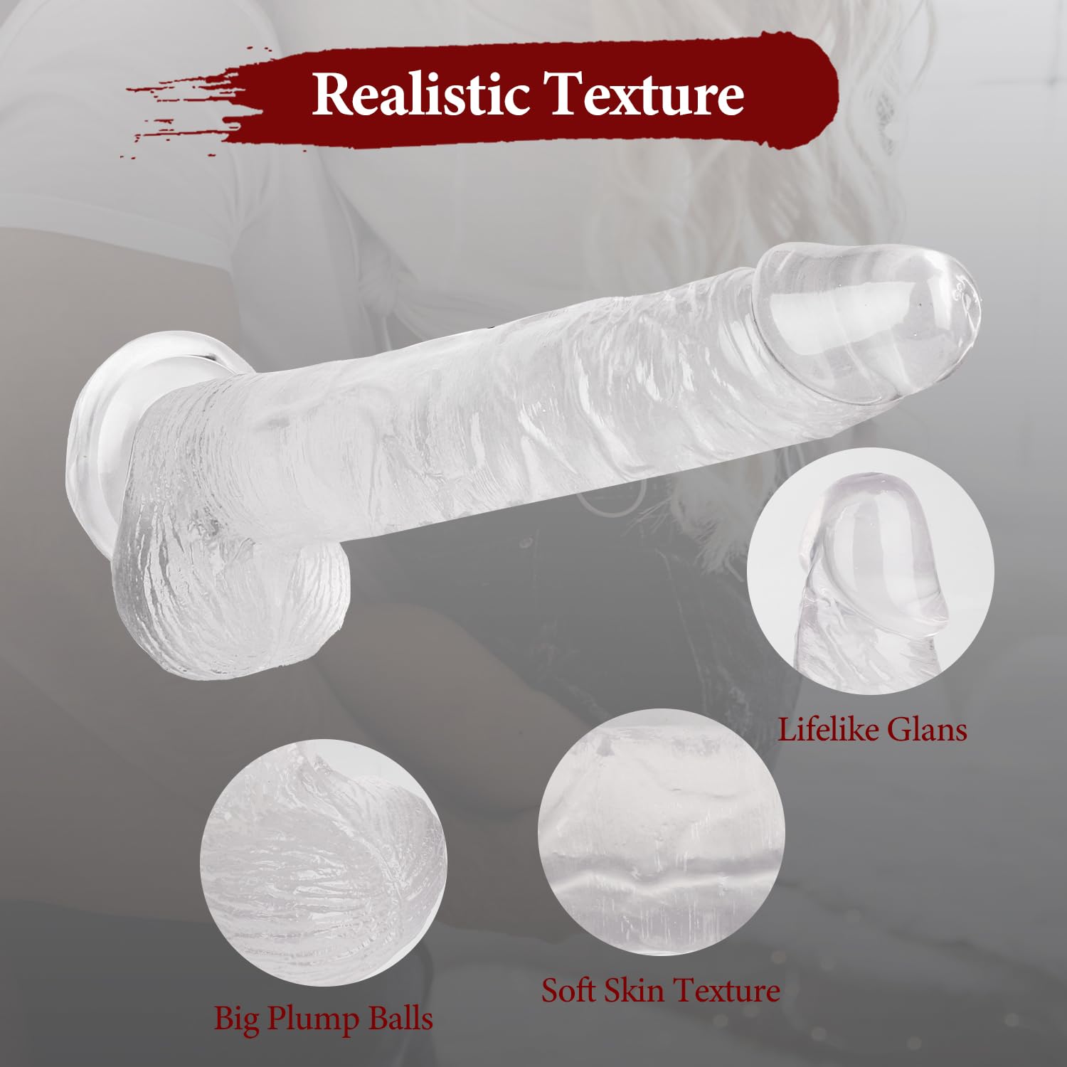 11.61 Inch Realistic Dildo with Strong Suction Cup - Lifelike Skin-Touching Feeling, Soft G-Spot Stimulator for Women & Men - Perfect for Solo Play & Couples Intimacy