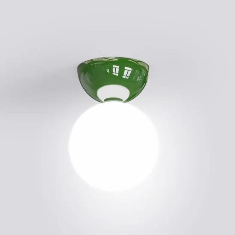 Modern Spherical Glossy Ceiling Light Fixture - LED Hallway Lighting for Home, Bedroom, Living Room & Entryway Decor