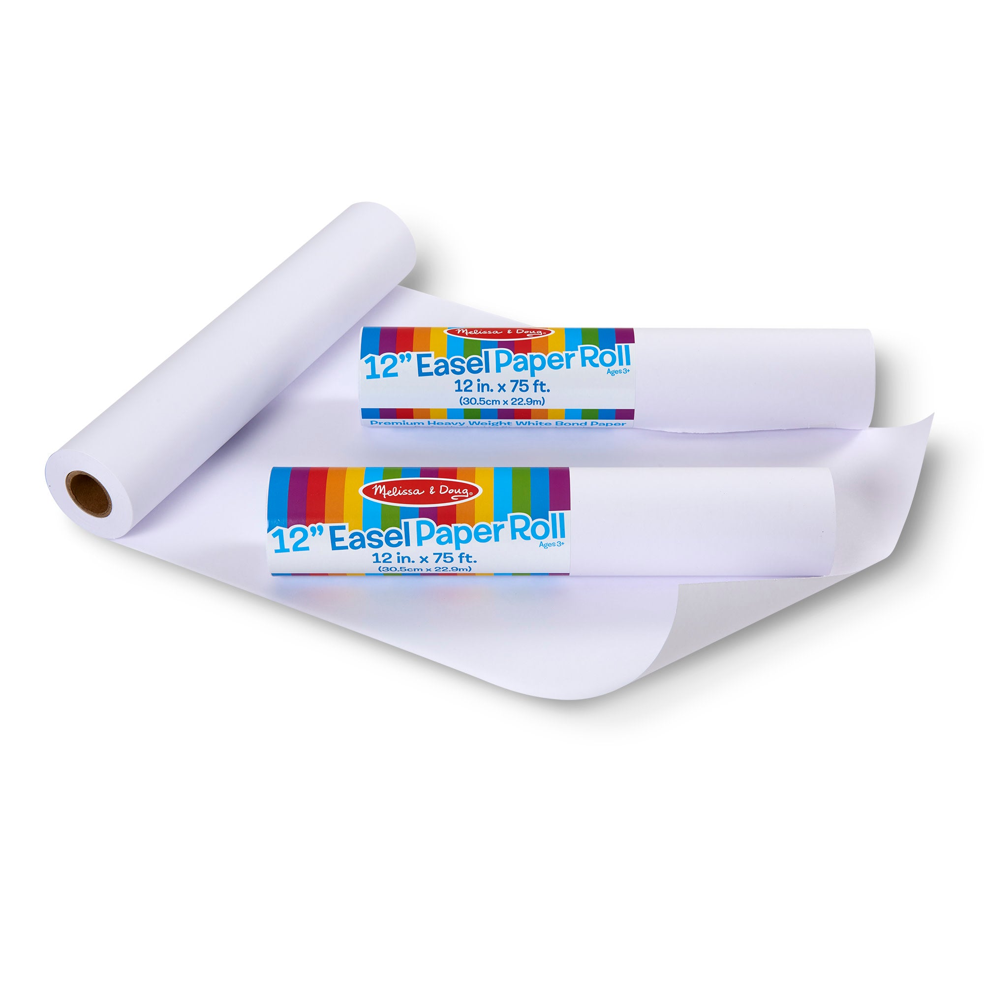 12 Inch Easel Paper Roll 3 Pack - White Butcher Paper for Kids Art, Classroom & Craft Projects - Perfect for Drawing, Painting & School Activities