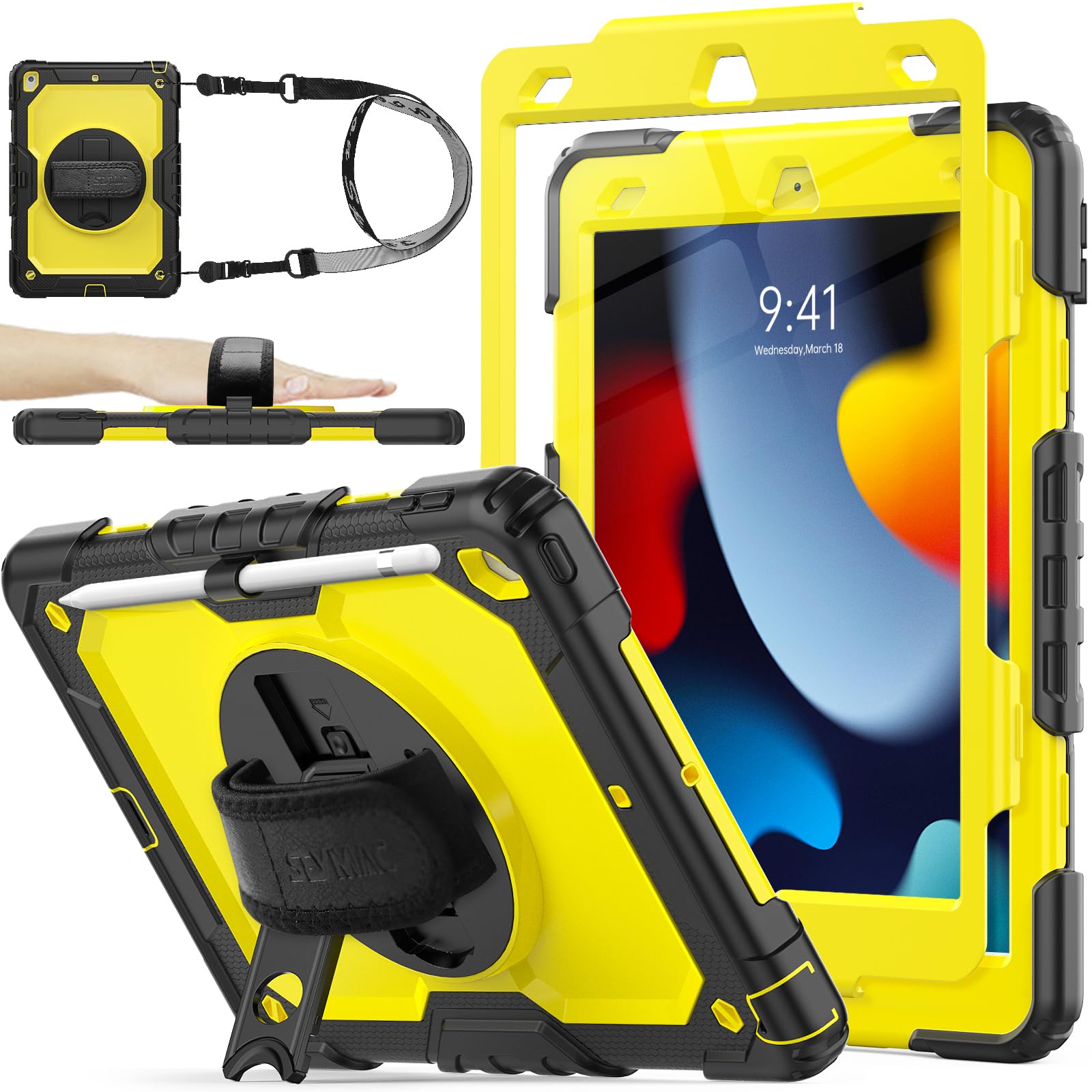 SEYMAC Shockproof iPad 9th/8th/7th Generation 10.2
