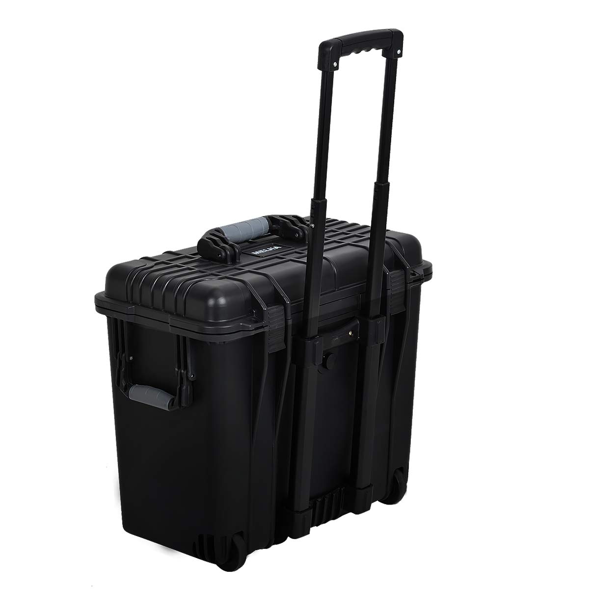 MEIJIA 19.88x12.01x18.11 Inch Waterproof Hard Case with Wheels & Handle - Customizable Foam Insert for Drones, Cameras, Lenses - Portable Protective Storage for Travel, Outdoor Photography & Equipment Transport