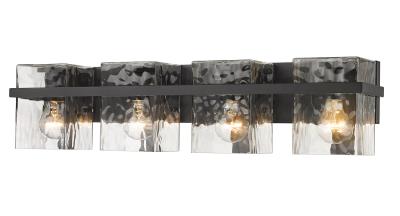 Beth Matte Black Vanity Light - Modern Bathroom Wall Sconce with Clear Glass Shades, Perfect for Makeup Mirror Lighting and Bathroom Decor