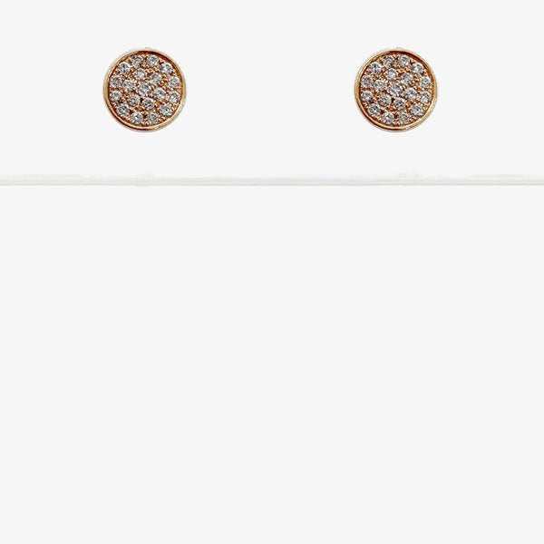 14K Rose Gold Diamond Stud Earrings for Women - Elegant & Hypoallergenic Jewelry Gift for Anniversary, Wedding, or Special Occasion