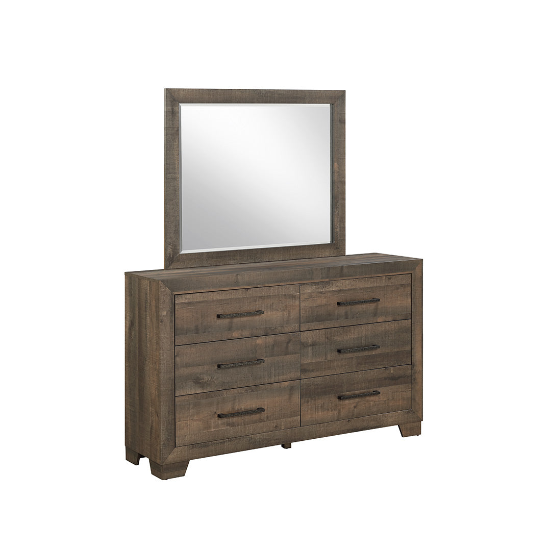 Stylish Wooden Dresser with 6 Drawers - Modern Bedroom Storage Furniture for Clothes & Accessories | Perfect for Home, Apartment, Dorm Room Organization