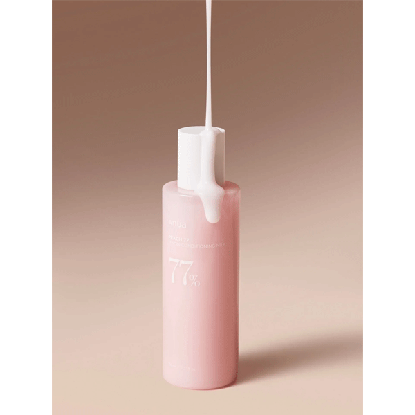 Anua Peach 77 Niacin Conditioning Milk 150ml - Korean Moisturizing Face Lotion for Dry & Sensitive Skin - Hydrating & Brightening Skincare for Day & Night Use
