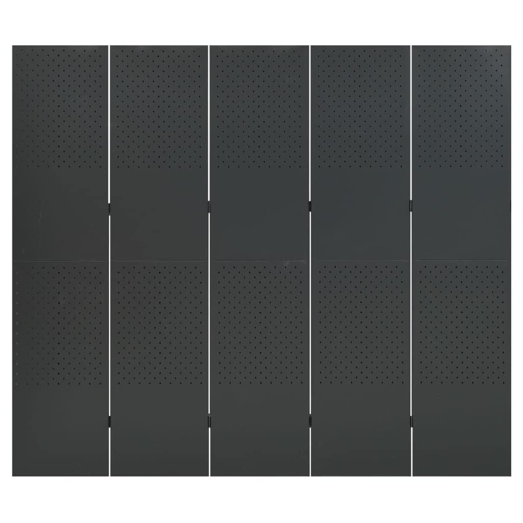 5-Panel Folding Room Divider Privacy Screen - 78.7