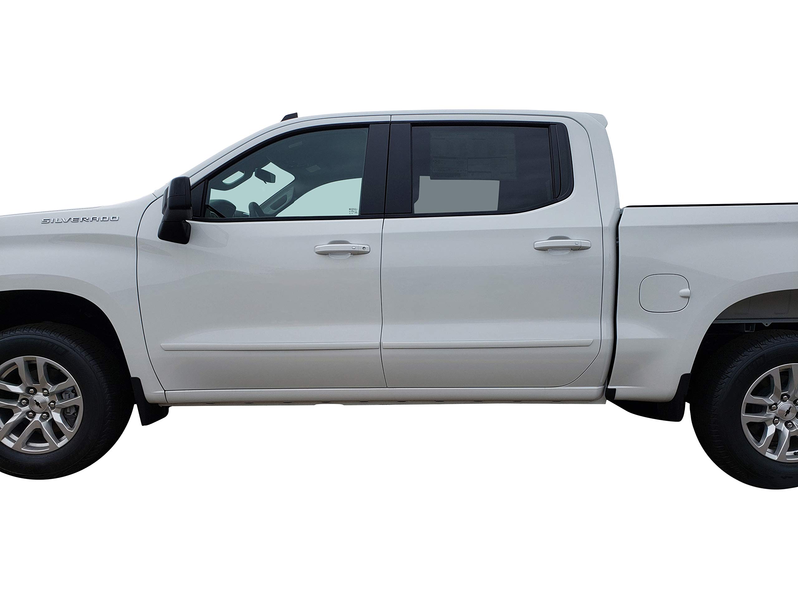 2019-2025 Chevrolet Silverado Crew Cab Body Side Moldings - Factory Painted Satin Steel Gray Metallic (Code 464C) | Durable Protection & Stylish Upgrade for Pickup Trucks | Perfect for Off-Roading, Daily Commuting & Truck Enthusiasts