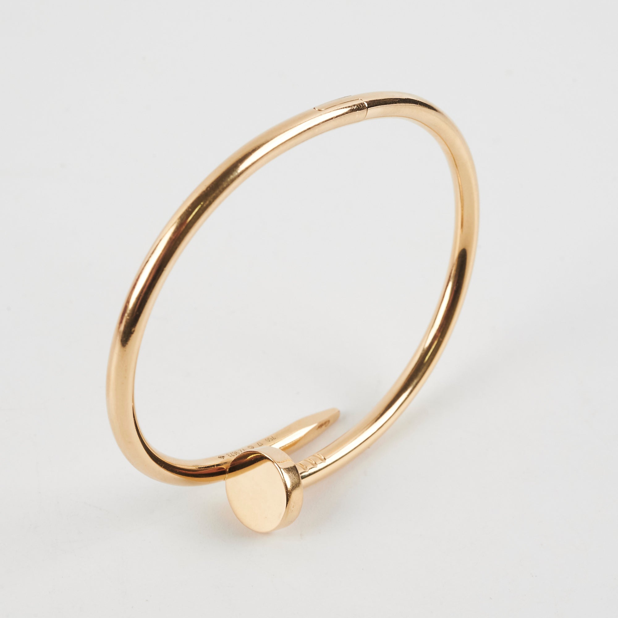 Cartier Juste Un Clou 18K Gold Plated Bracelet Size 17 - Luxury Nail Design Jewelry for Women, Perfect for Parties, Weddings & Special Occasions