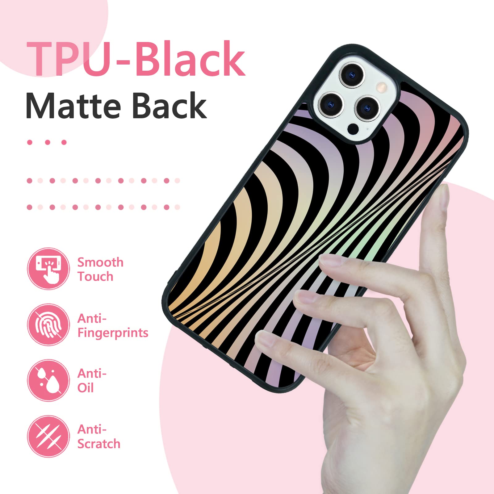 Shockproof Geometric Phone Case for iPhone 13 Pro Max 6.7 Inch - Durable TPU & Aluminum Protective Cover for Women & Men | Perfect for Everyday Use, Travel, and Outdoor Activities