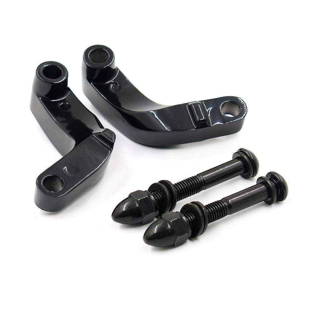 Harley Davidson 2006-2017 Motorcycle Mirror Mount Adapter Relocation Extension Kit - Black | Compatible with Touring, Street Glide & Road Glide Models | Enhanced Visibility & Custom Look