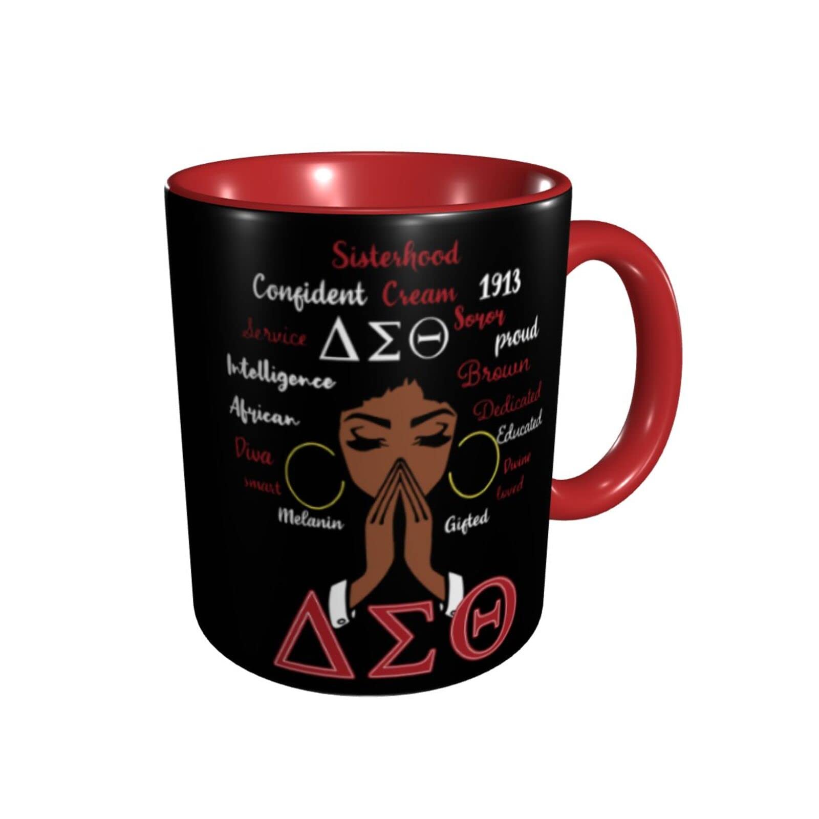 11 Oz Ceramic Coffee Mug with Large Handle - Durable & Easy to Clean for Hot Drinks Like Coffee, Tea, Cocoa - Perfect for Morning Brews, Office Use, Birthday Parties & Gifts