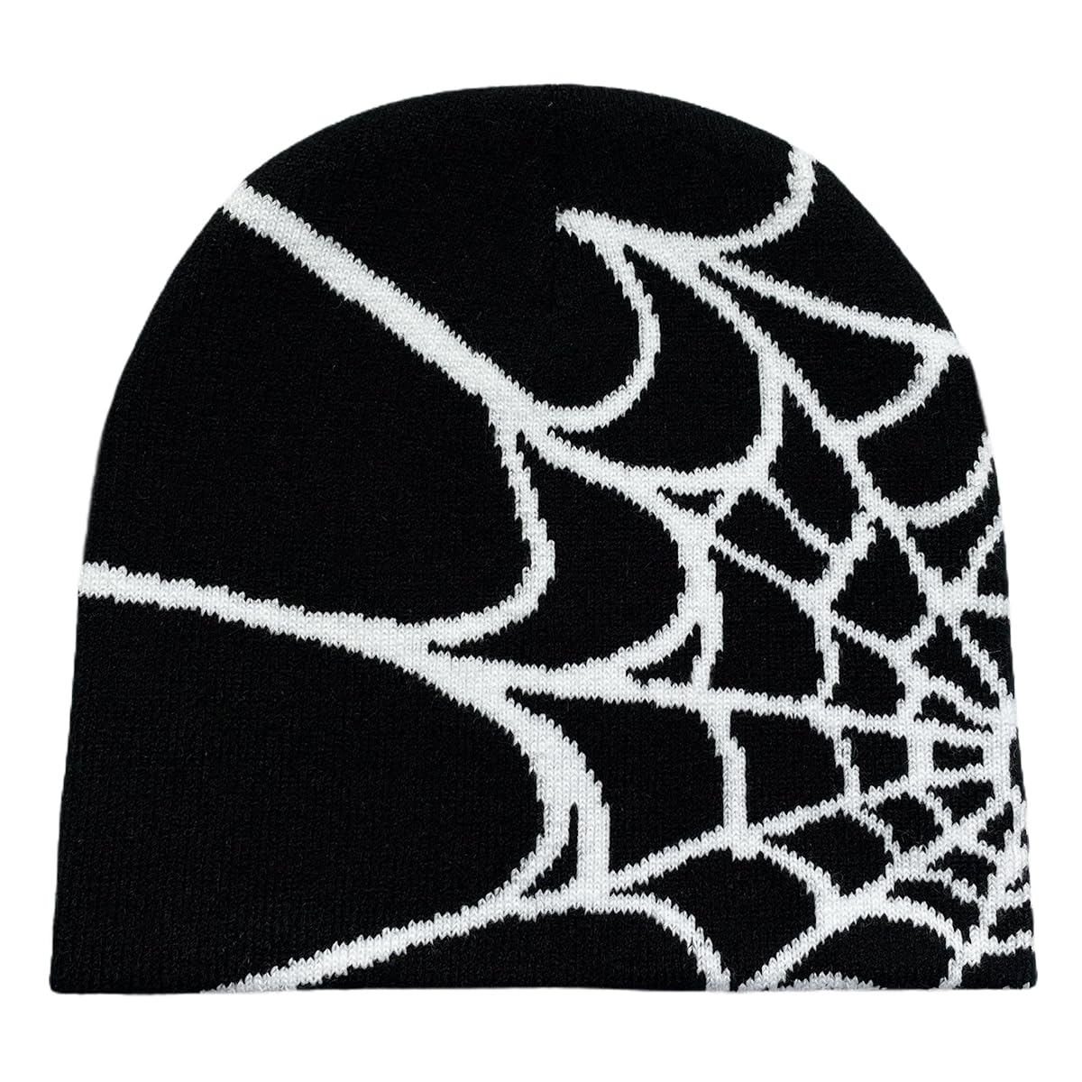 Y2K Gothic Spider Pattern Wool Acrylic Knitted Beanie - Winter Warm Unisex Skull Cap for Women & Men | Perfect for Outdoor Activities, Streetwear Fashion & Cold Weather Protection