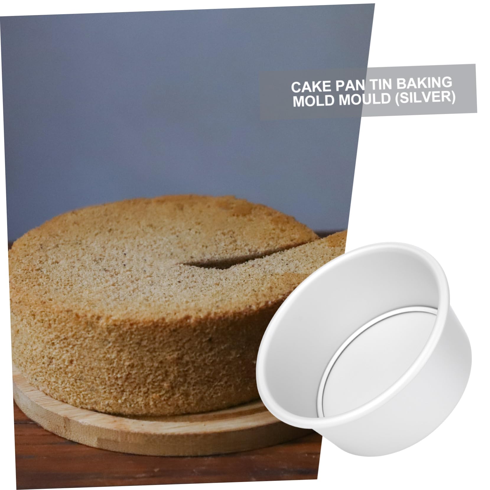 DOITOOL 6-Inch Anodized Aluminum Round Cake Pan with Removable Bottom - Perfect for Baking Birthday Cakes, Wedding Cakes & Desserts