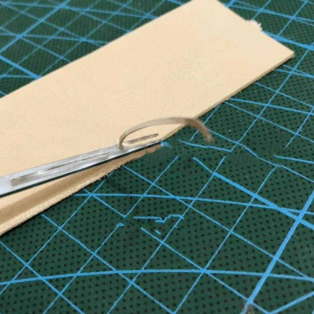 Premium Leather Edge Beveller Tool - 4# Steel Blade with Ebony Handle for Leathercraft & DIY Projects - Perfect for Leather Trimming, Beveling & Edge Finishing