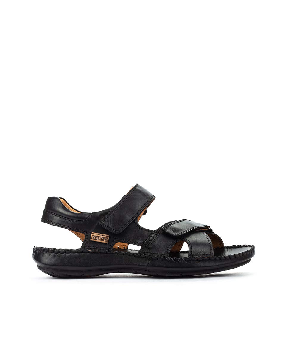 PIKOLINOS Men's Leather Flat Sandals - Comfortable & Stylish Tarifa Sandals for Casual Wear, Beach & Summer Outfits