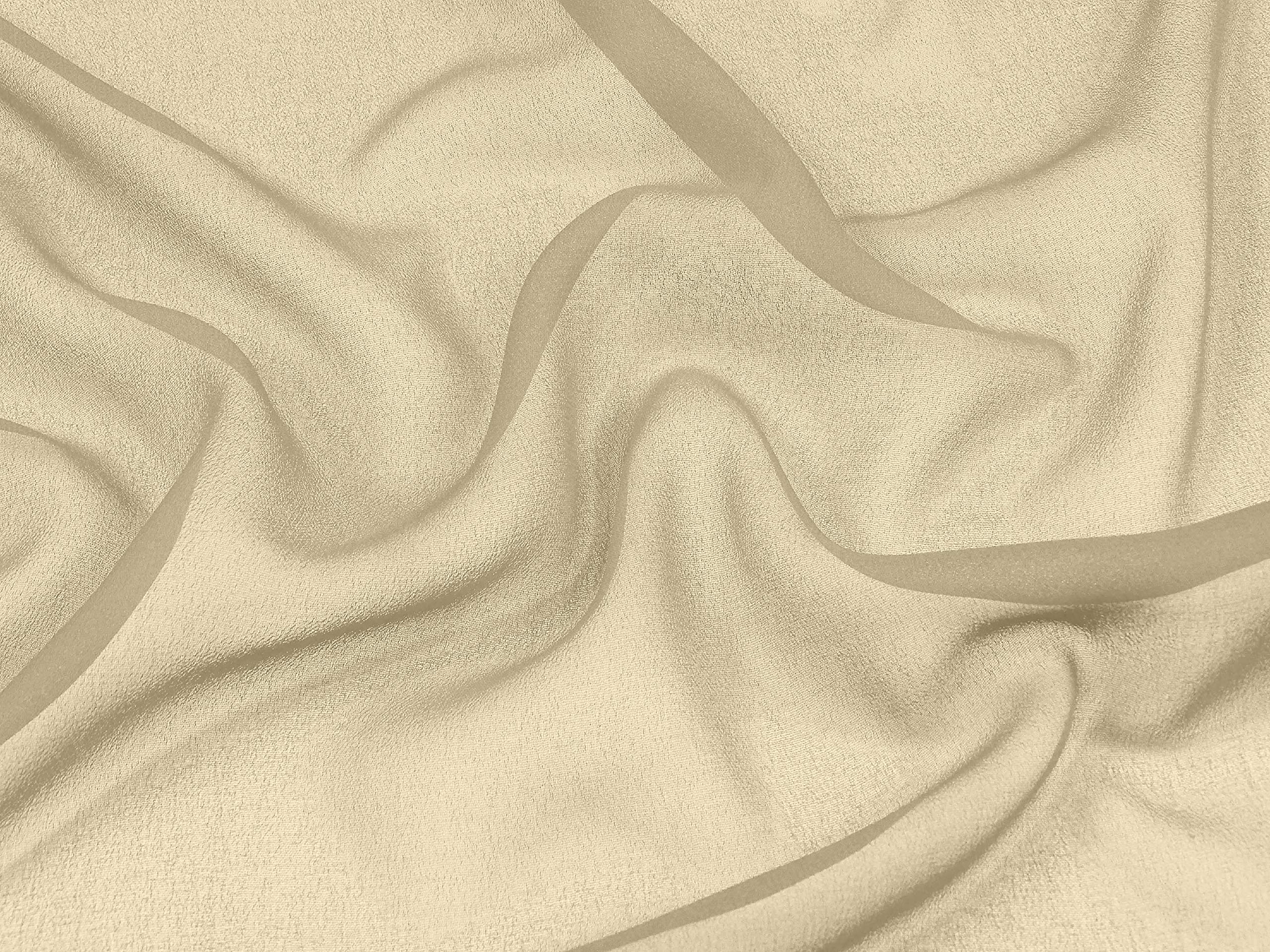 Soimoi Off White Viscose Georgette Fabric by The Yard - 40 Inch Wide Solid Sewing Material for DIY Clothing, Dresses, Scarves & Home Decor Projects