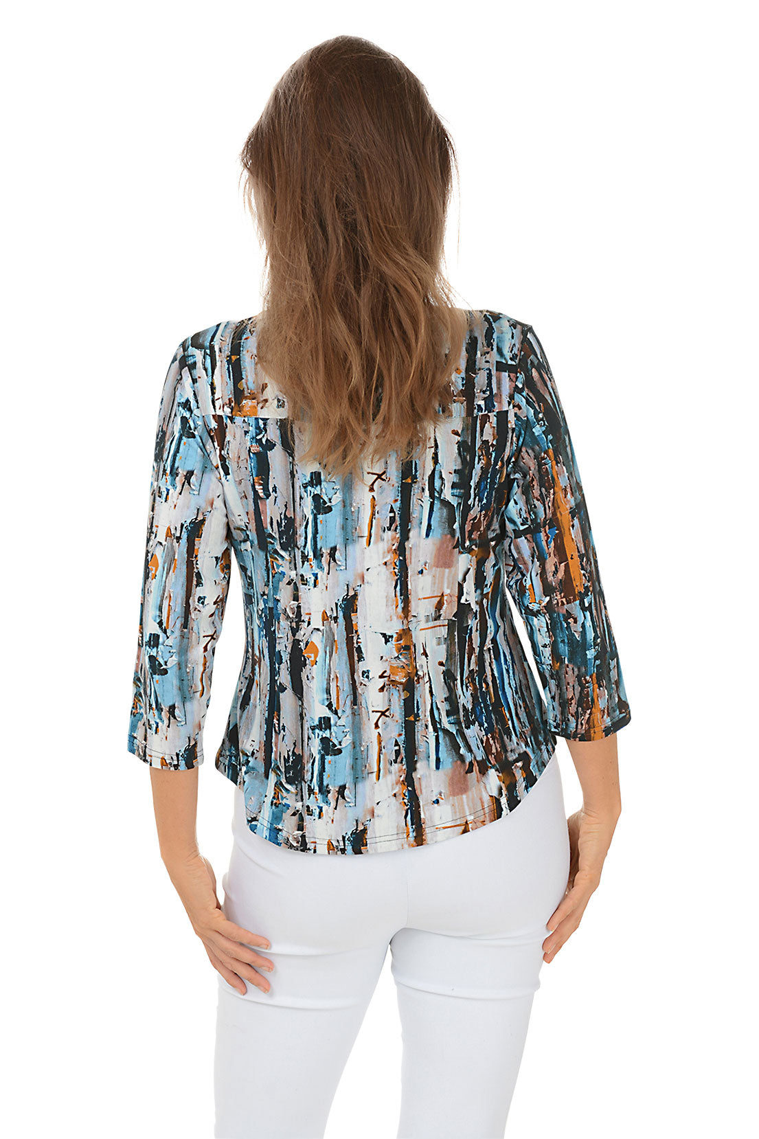 Petite Lizzie Offset Button Front Pocket Top - Stylish & Comfortable Women's Blouse for Work & Casual Wear