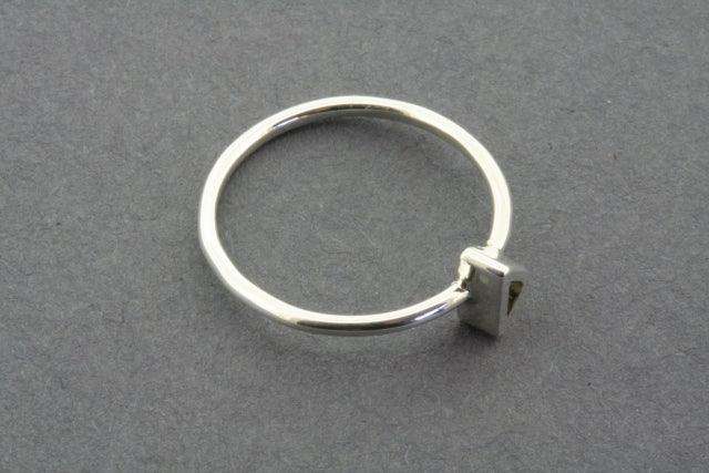 Elegant Triangle Ring for Women - Sterling Silver or Gold Plated Geometric Jewelry - Perfect for Everyday Wear, Gifts & Special Occasions