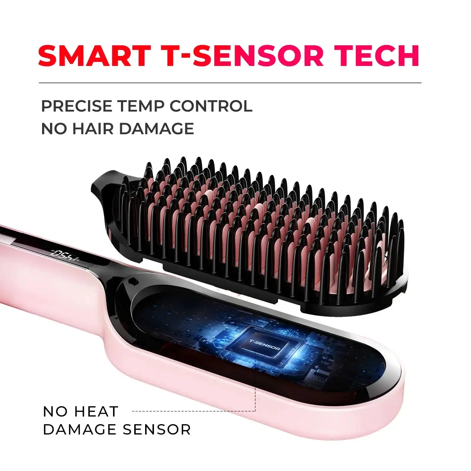 TYMO iONIC PLUS Pink Hair Straightener & Styler - Professional Ionic Ceramic Flat Iron for Smooth, Shiny Hair - Perfect for Home & Salon Use