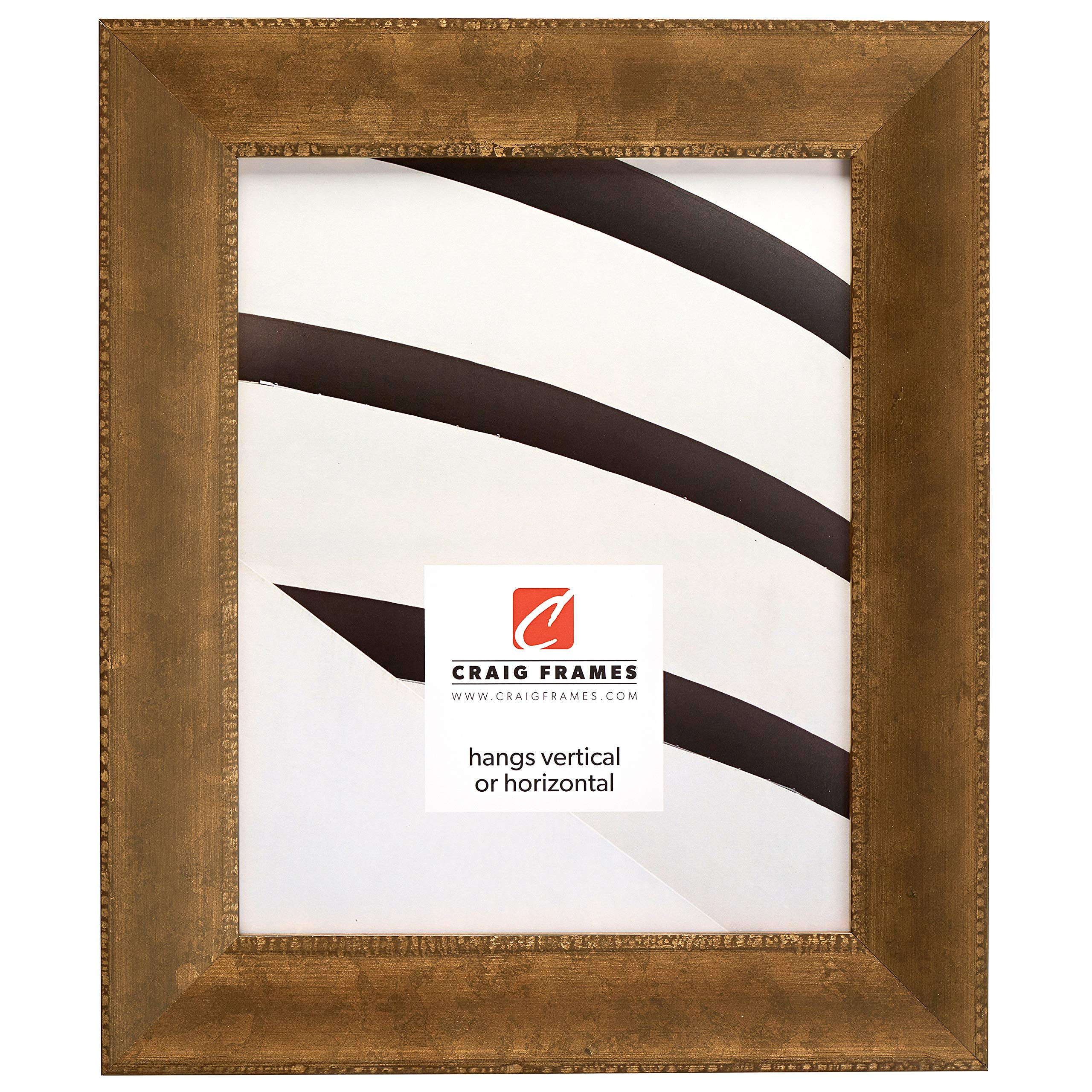 Craig Frames Patina 175 Picture Frame - 8.5 x 11 Inch Distressed Copper & Black Finish - Perfect for Wall Art, Family Photos & Office Decor
