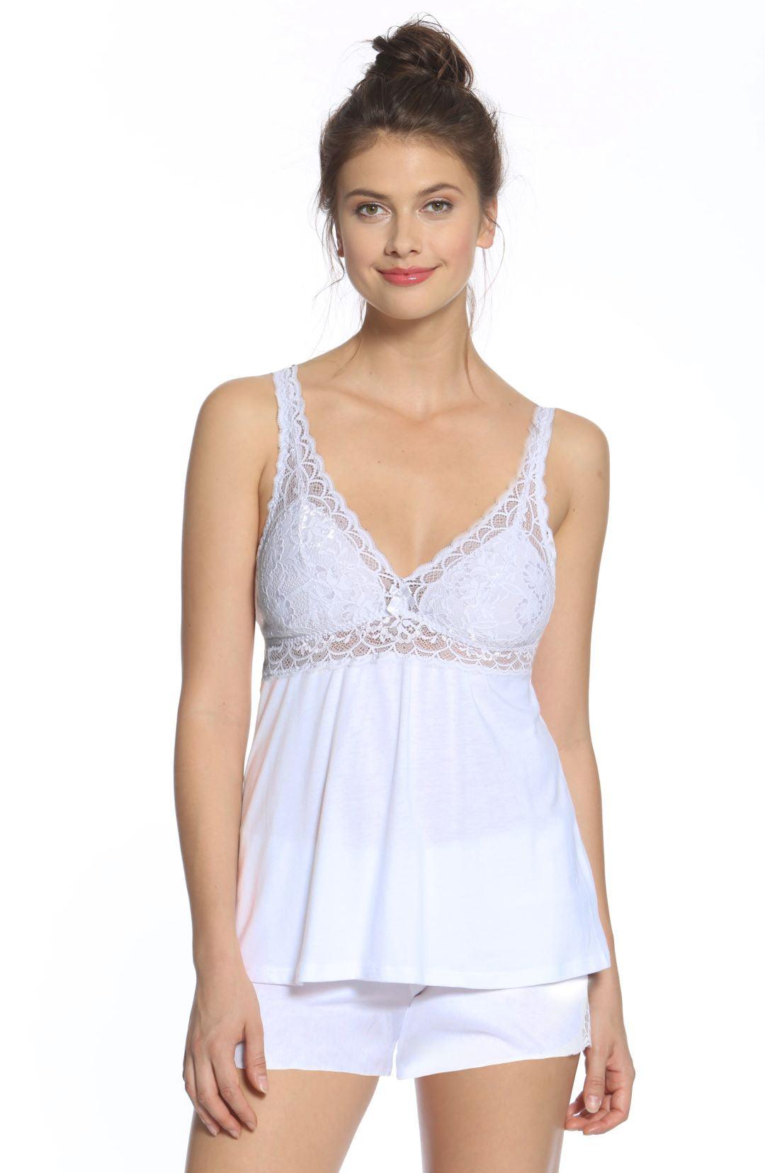 Penelope Women's Tank Top & Boxer Shorts Set - Soft Cotton Sleepwear & Loungewear for Relaxing at Home or Travel